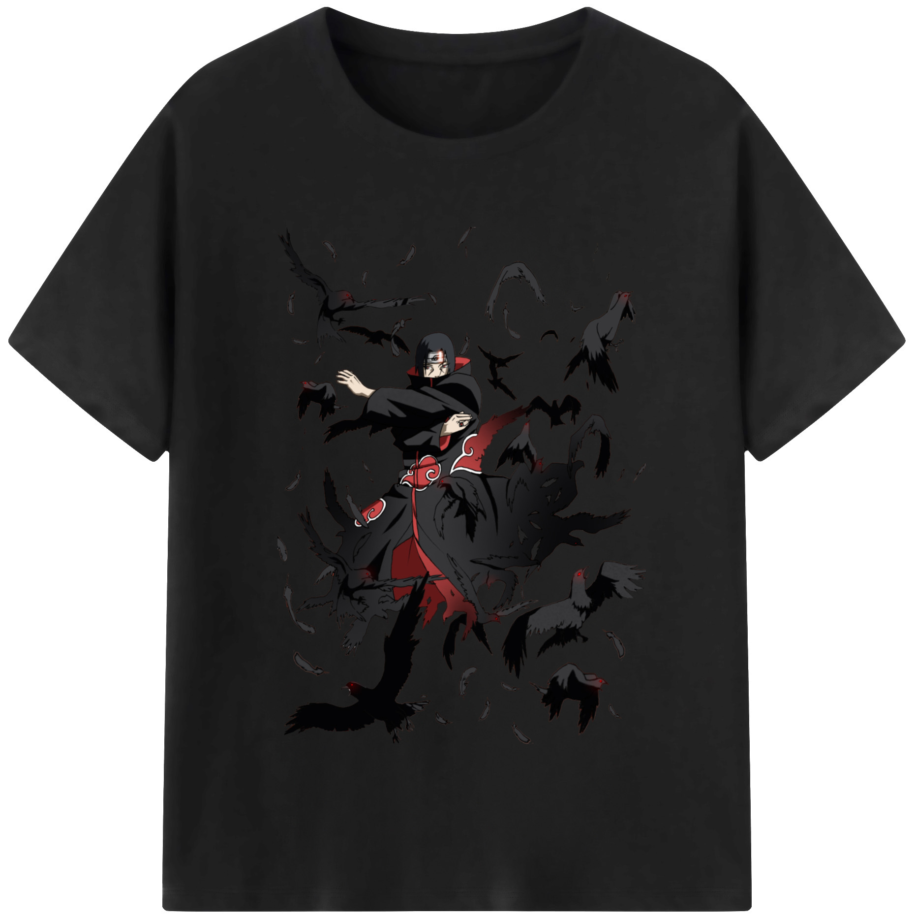 （画像用） NARUTO -ナルト- うちは イタチ Uchiha Itachi 綿100％半袖Tシャツ（フロントプリント）