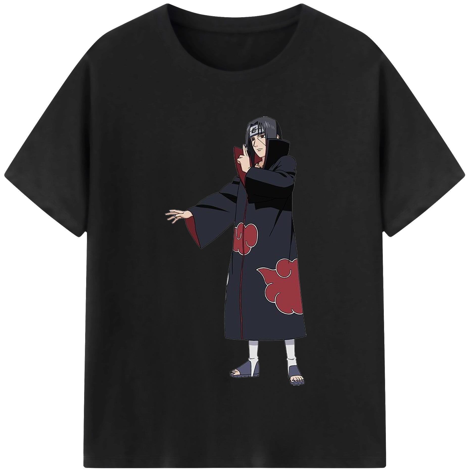 （画像用） NARUTO -ナルト- うちは イタチ Uchiha Itachi 綿100％半袖Tシャツ（フロントプリント）