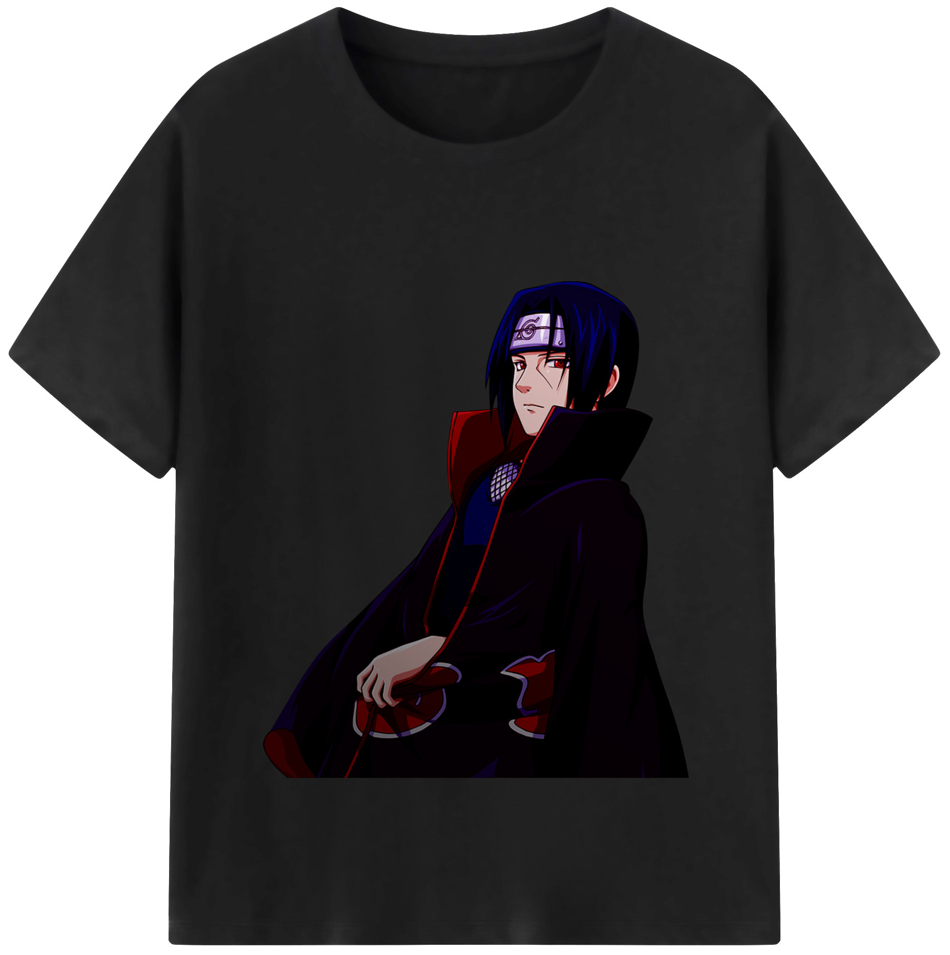 （画像用） NARUTO -ナルト- うちは イタチ Uchiha Itachi 綿100％半袖Tシャツ（フロントプリント）