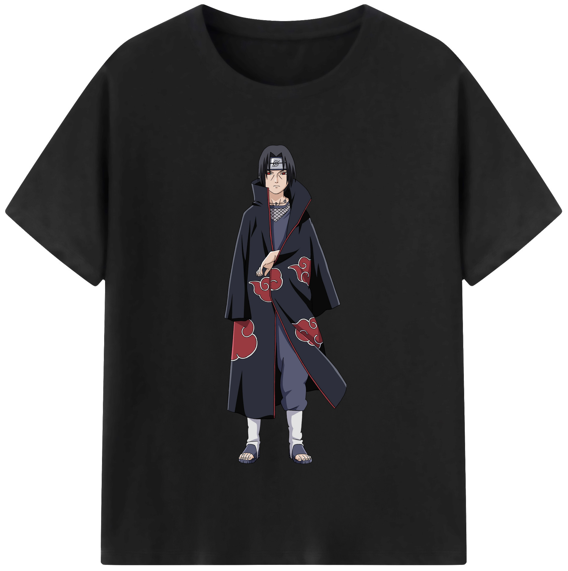 （画像用） NARUTO -ナルト- うちは イタチ Uchiha Itachi 綿100％半袖Tシャツ（フロントプリント）