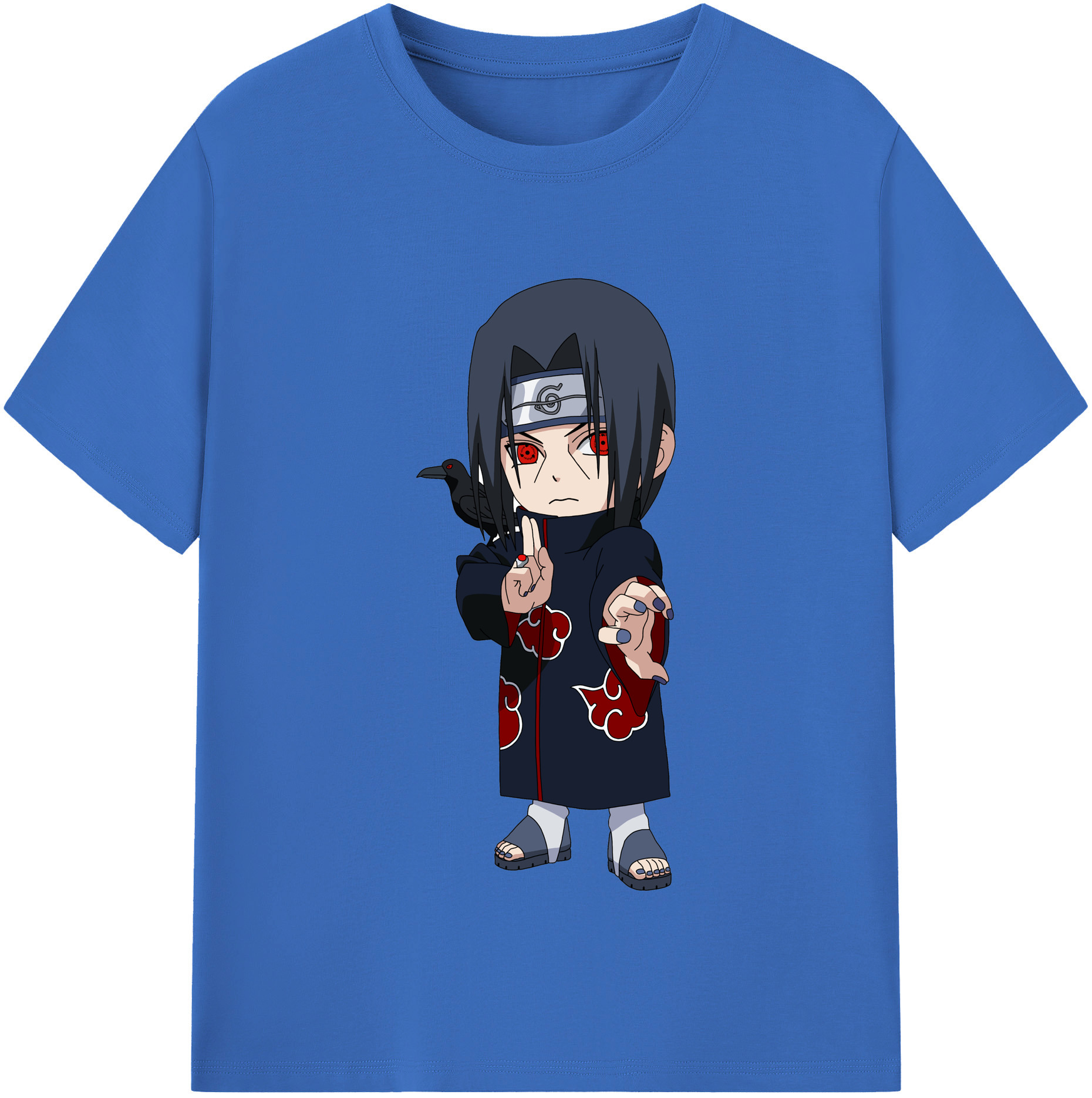 （画像用） NARUTO -ナルト- うちは イタチ Uchiha Itachi 綿100％半袖Tシャツ（フロントプリント）