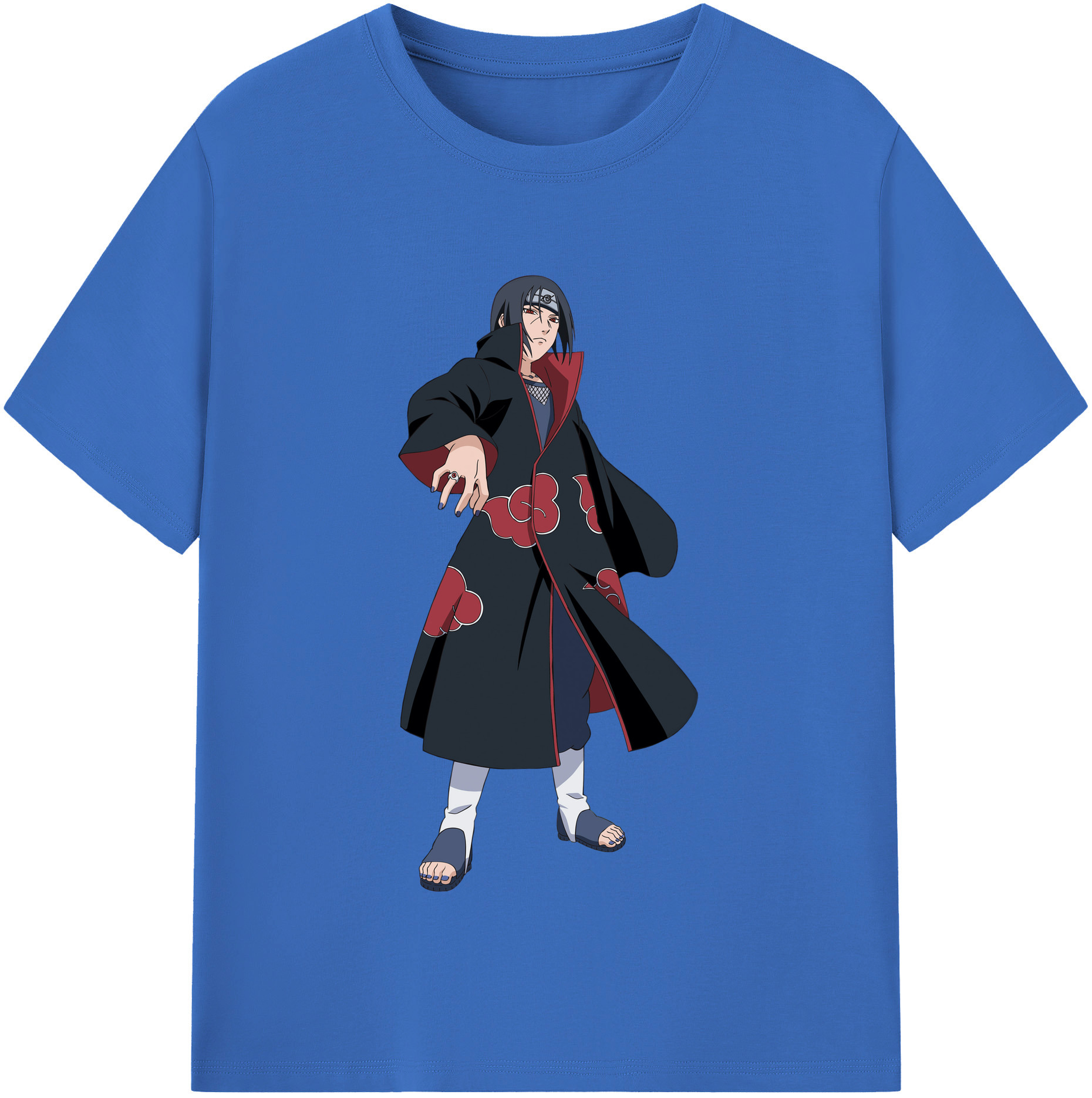 （画像用） NARUTO -ナルト- うちは イタチ Uchiha Itachi 綿100％半袖Tシャツ（フロントプリント）