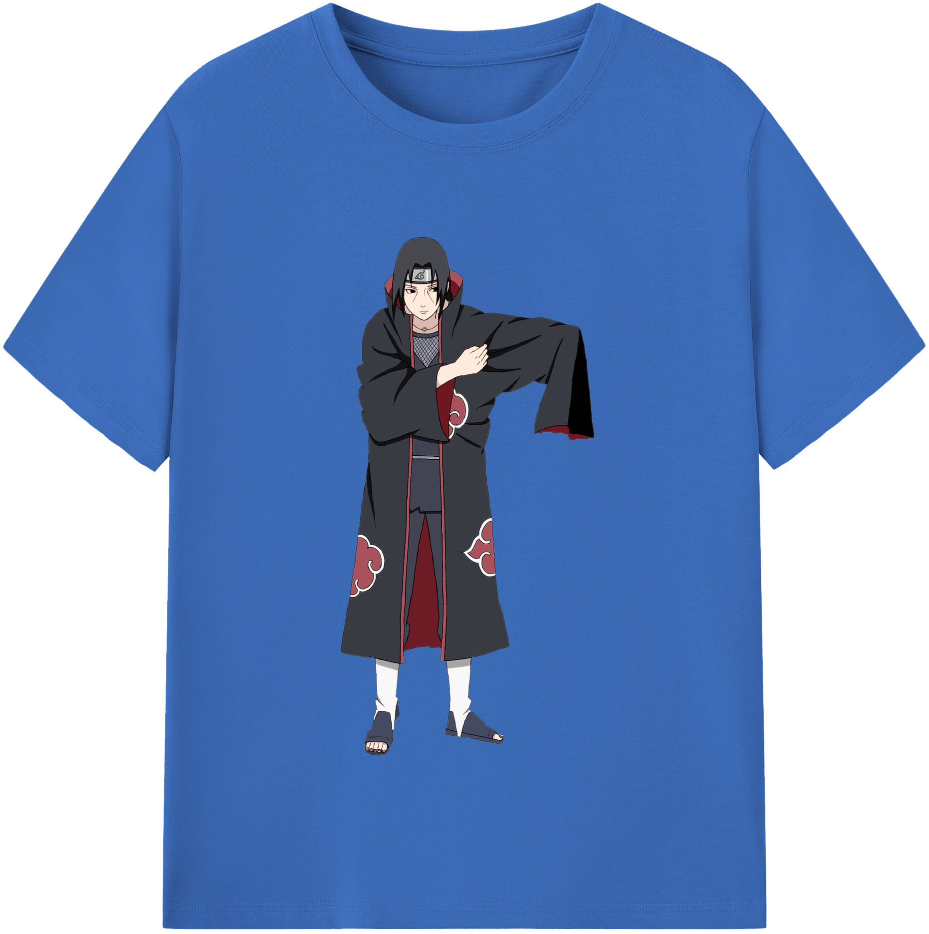 （画像用） NARUTO -ナルト- うちは イタチ Uchiha Itachi 綿100％半袖Tシャツ（フロントプリント）