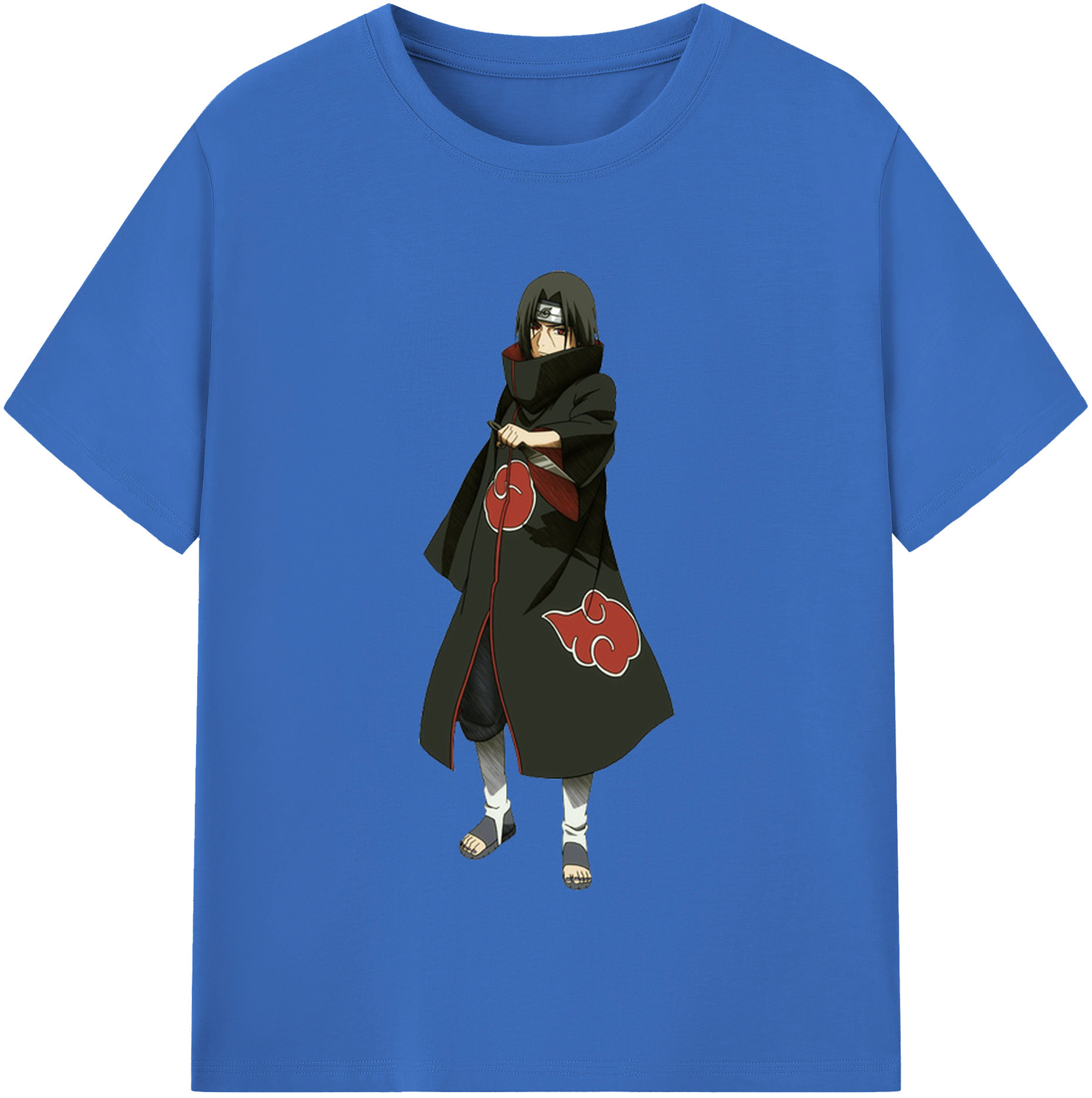 （画像用） NARUTO -ナルト- うちは イタチ Uchiha Itachi 綿100％半袖Tシャツ（フロントプリント）