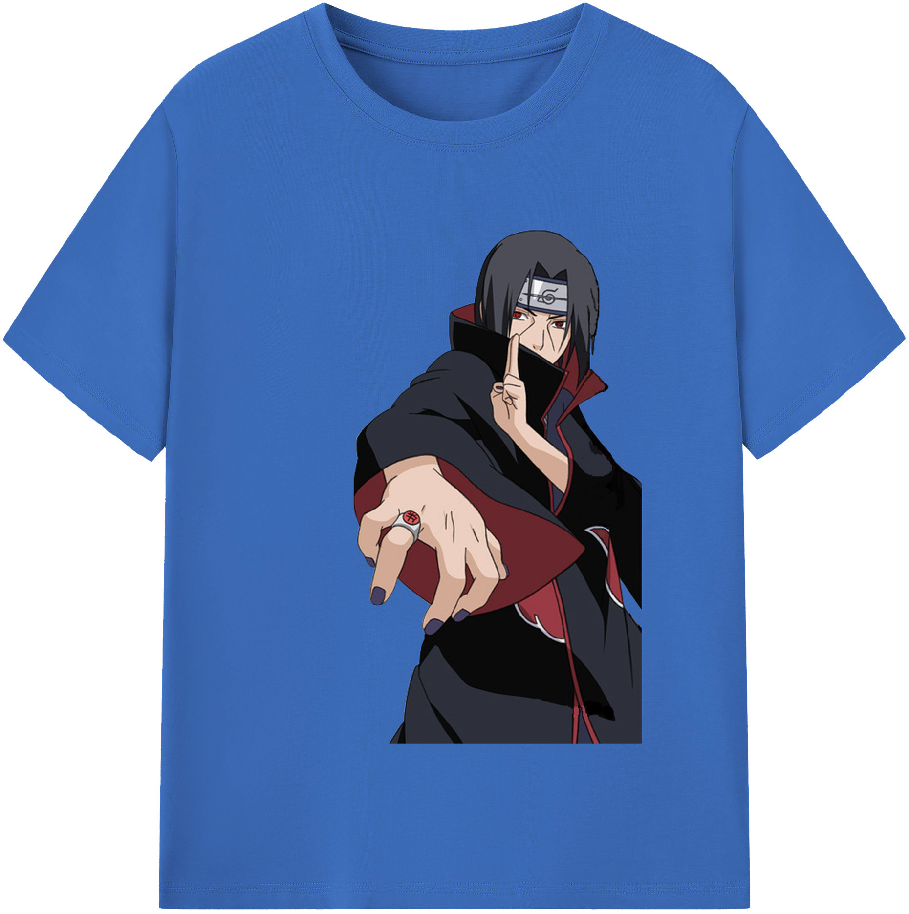 （画像用） NARUTO -ナルト- うちは イタチ Uchiha Itachi 綿100％半袖Tシャツ（フロントプリント）