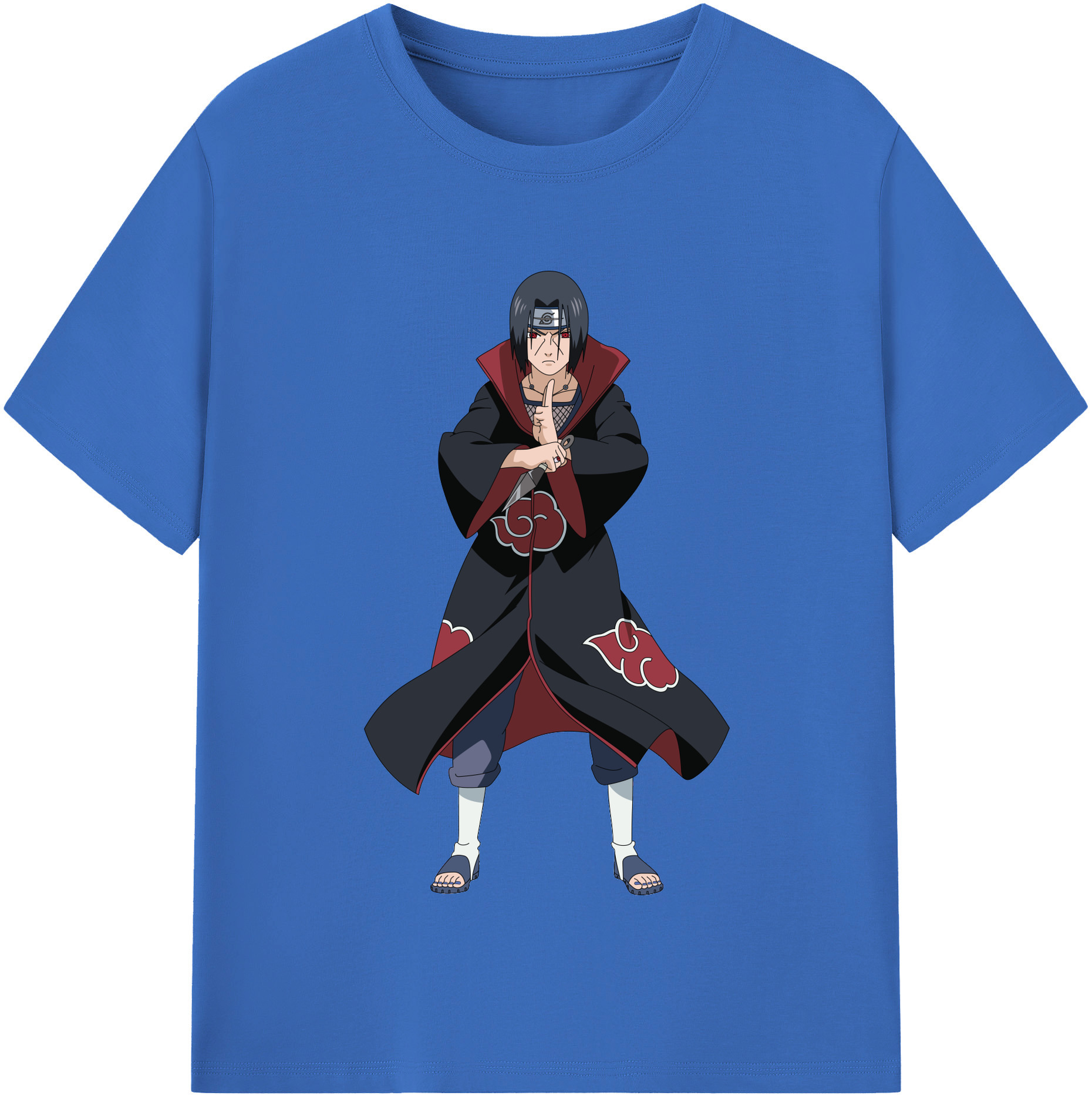 （画像用） NARUTO -ナルト- うちは イタチ Uchiha Itachi 綿100％半袖Tシャツ（フロントプリント）