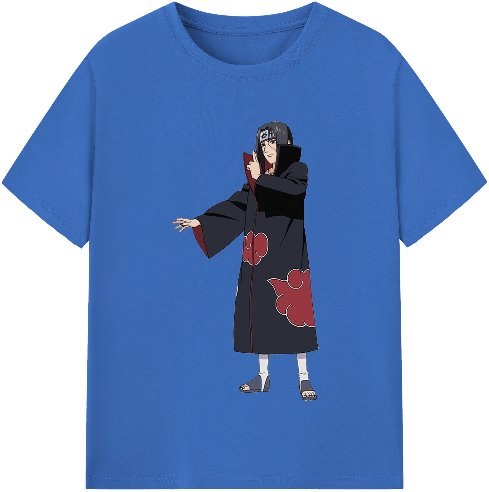 （画像用） NARUTO -ナルト- うちは イタチ Uchiha Itachi 綿100％半袖Tシャツ（フロントプリント）