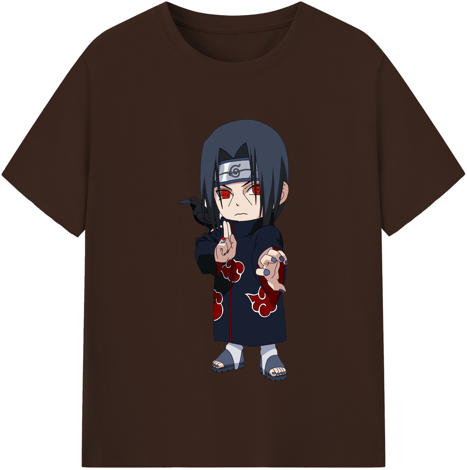 （画像用） NARUTO -ナルト- うちは イタチ Uchiha Itachi 綿100％半袖Tシャツ（フロントプリント）