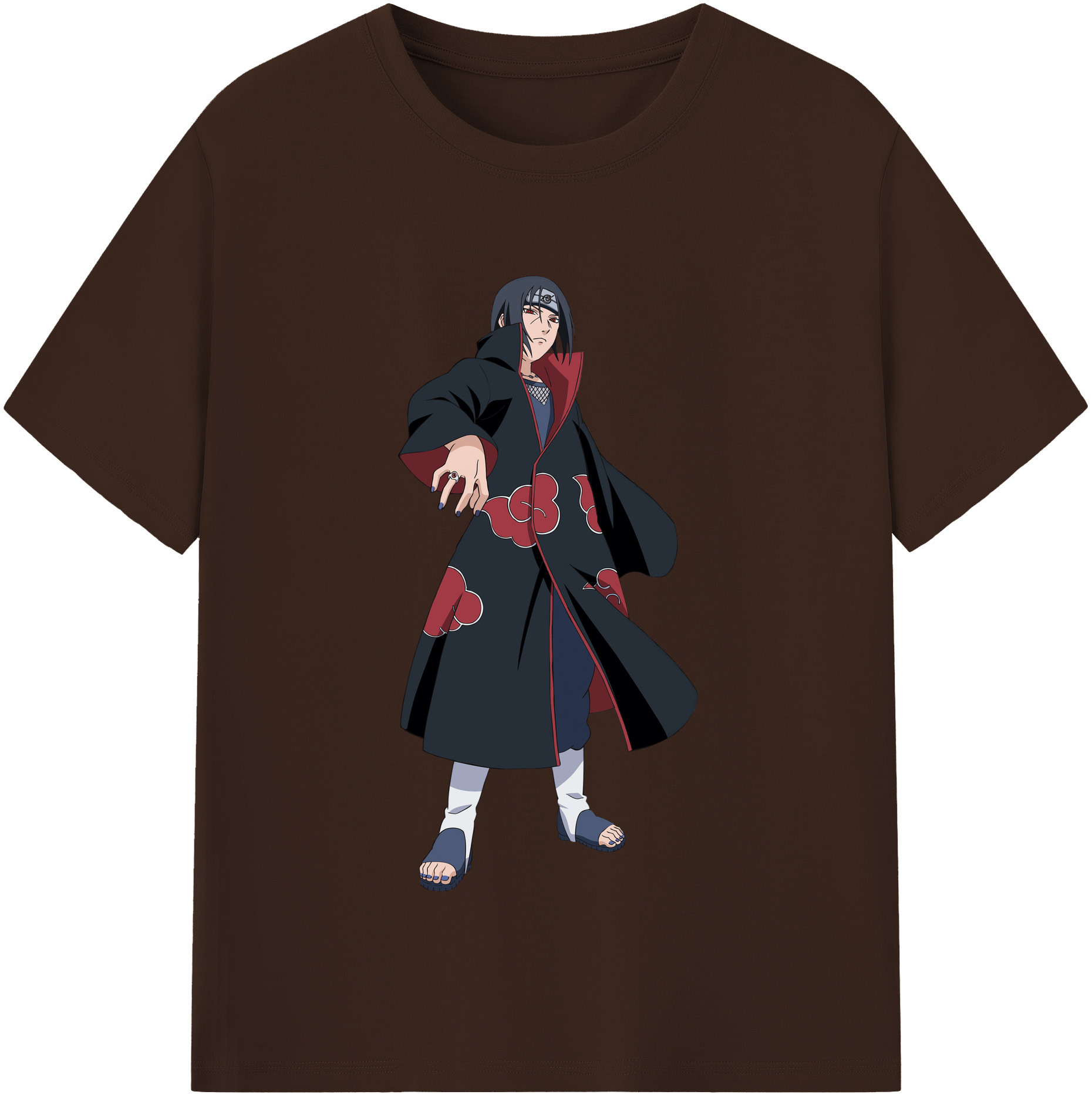 （画像用） NARUTO -ナルト- うちは イタチ Uchiha Itachi 綿100％半袖Tシャツ（フロントプリント）