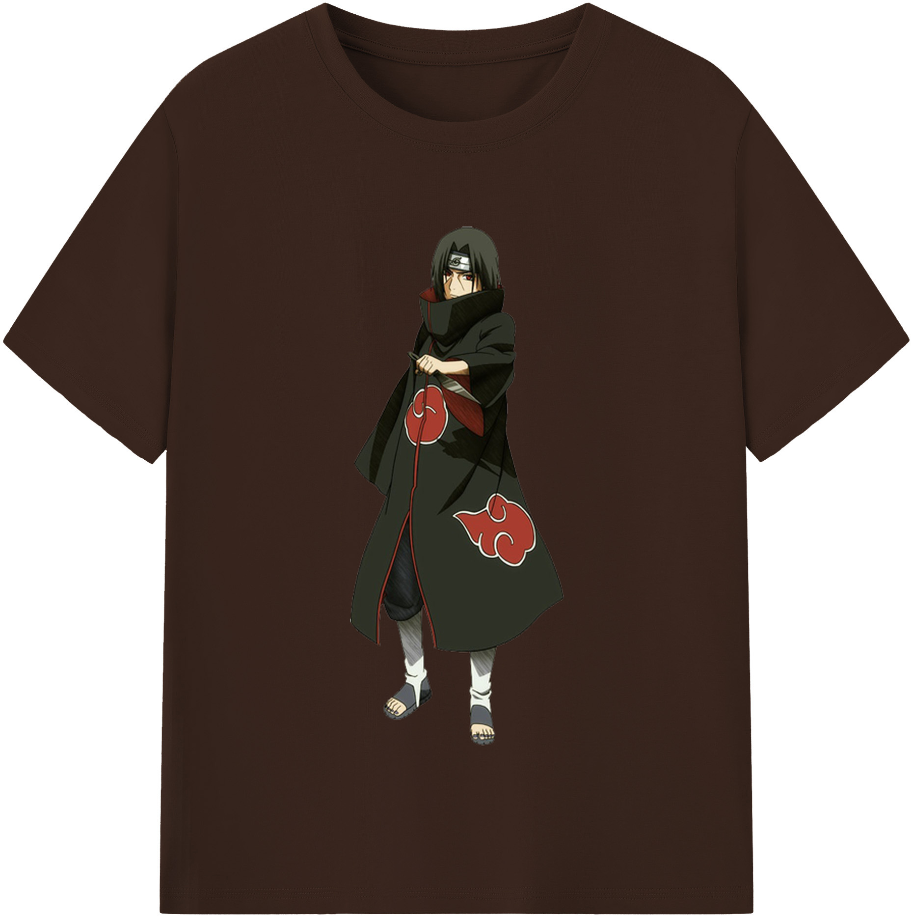 （画像用） NARUTO -ナルト- うちは イタチ Uchiha Itachi 綿100％半袖Tシャツ（フロントプリント）
