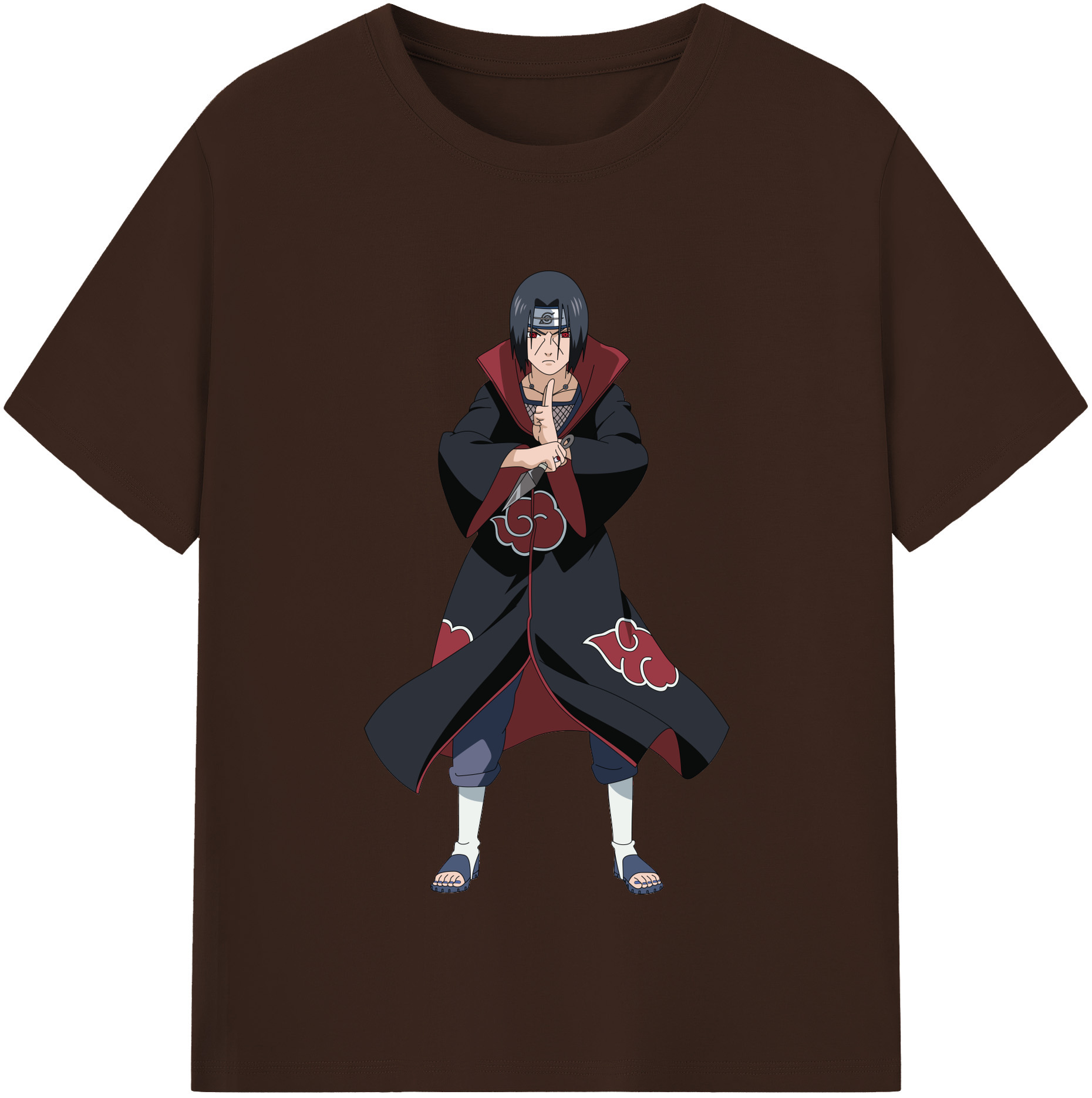 （画像用） NARUTO -ナルト- うちは イタチ Uchiha Itachi 綿100％半袖Tシャツ（フロントプリント）