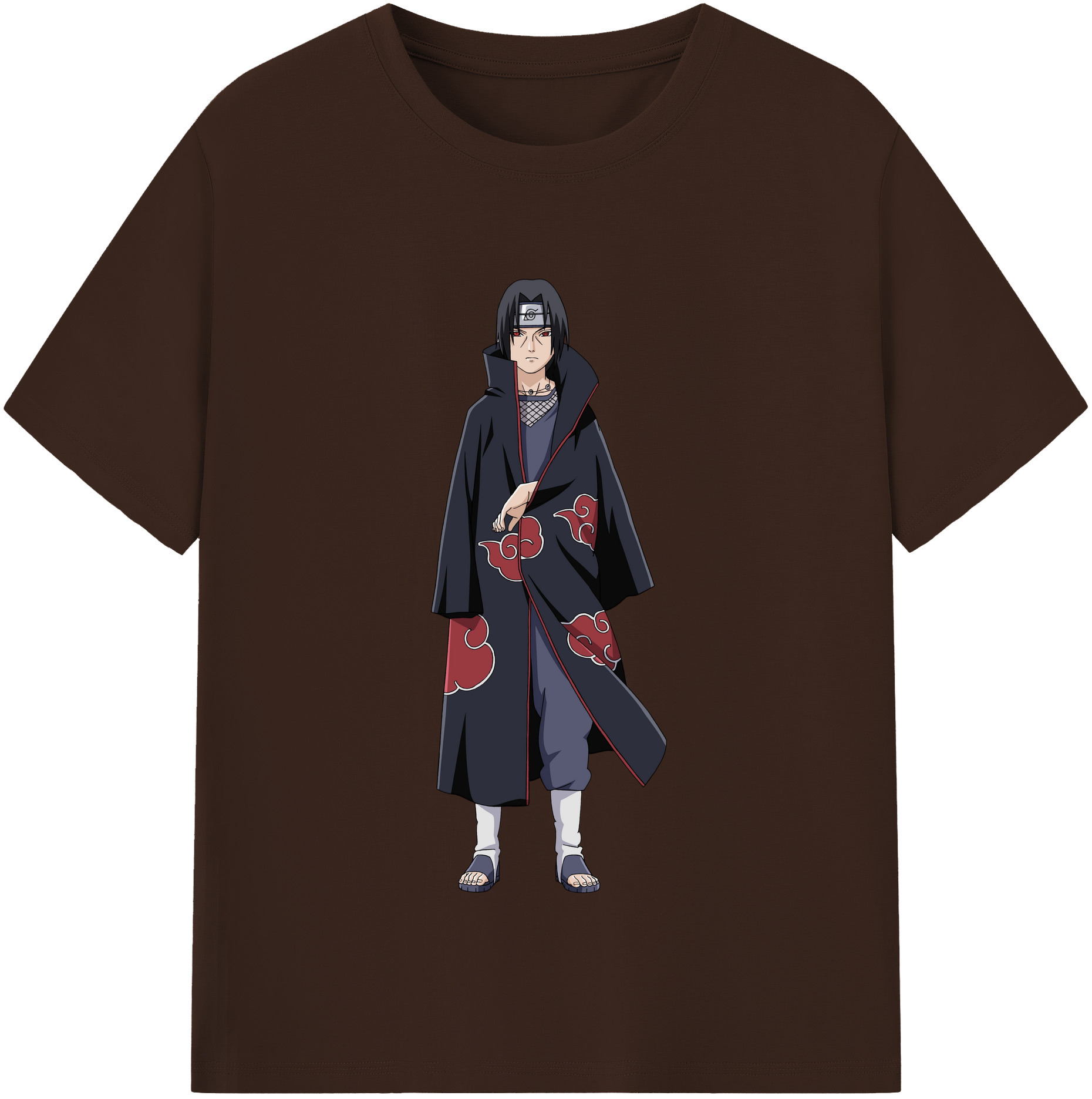 （画像用） NARUTO -ナルト- うちは イタチ Uchiha Itachi 綿100％半袖Tシャツ（フロントプリント）