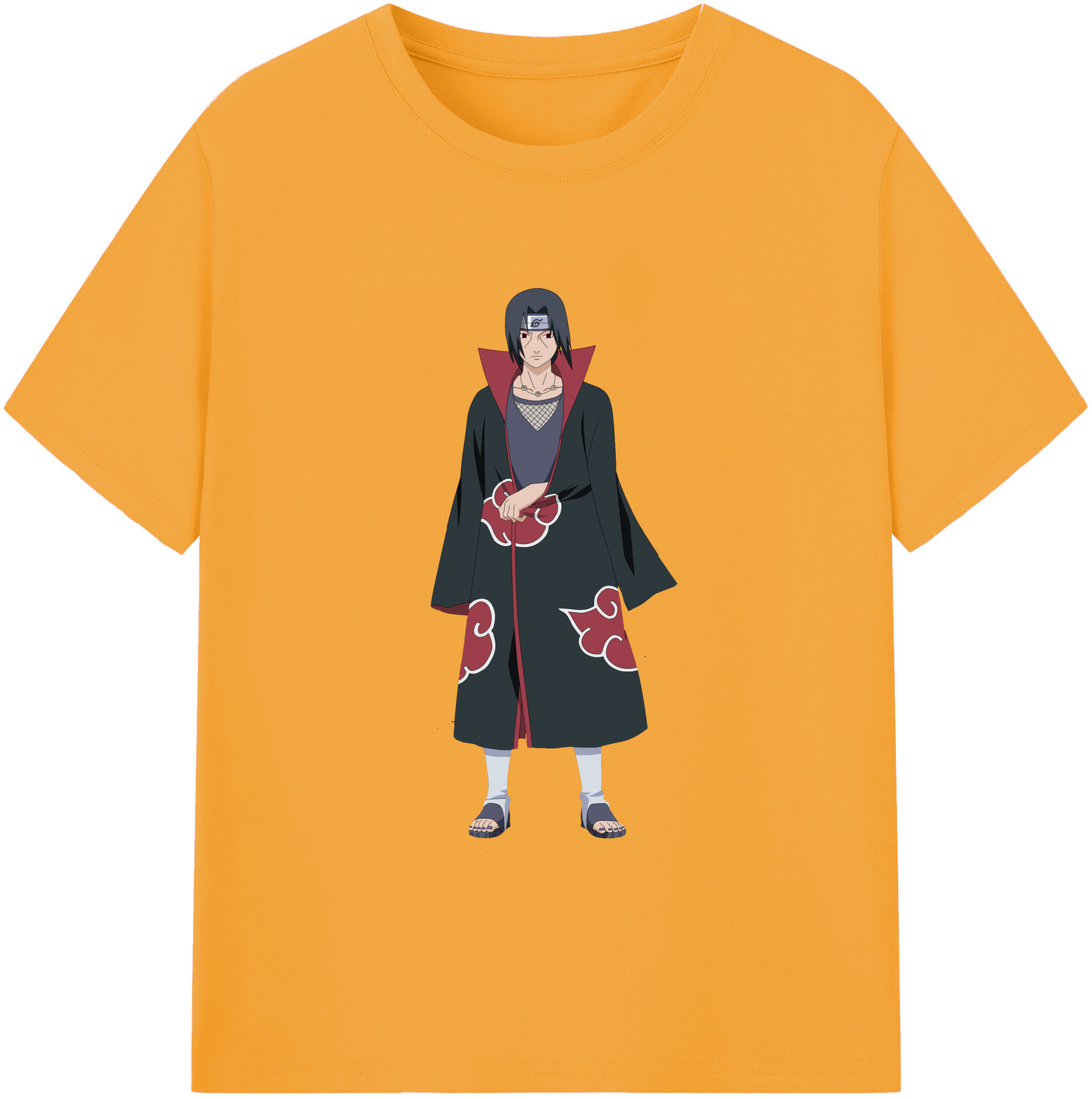 （画像用） NARUTO -ナルト- うちは イタチ Uchiha Itachi 綿100％半袖Tシャツ（フロントプリント）