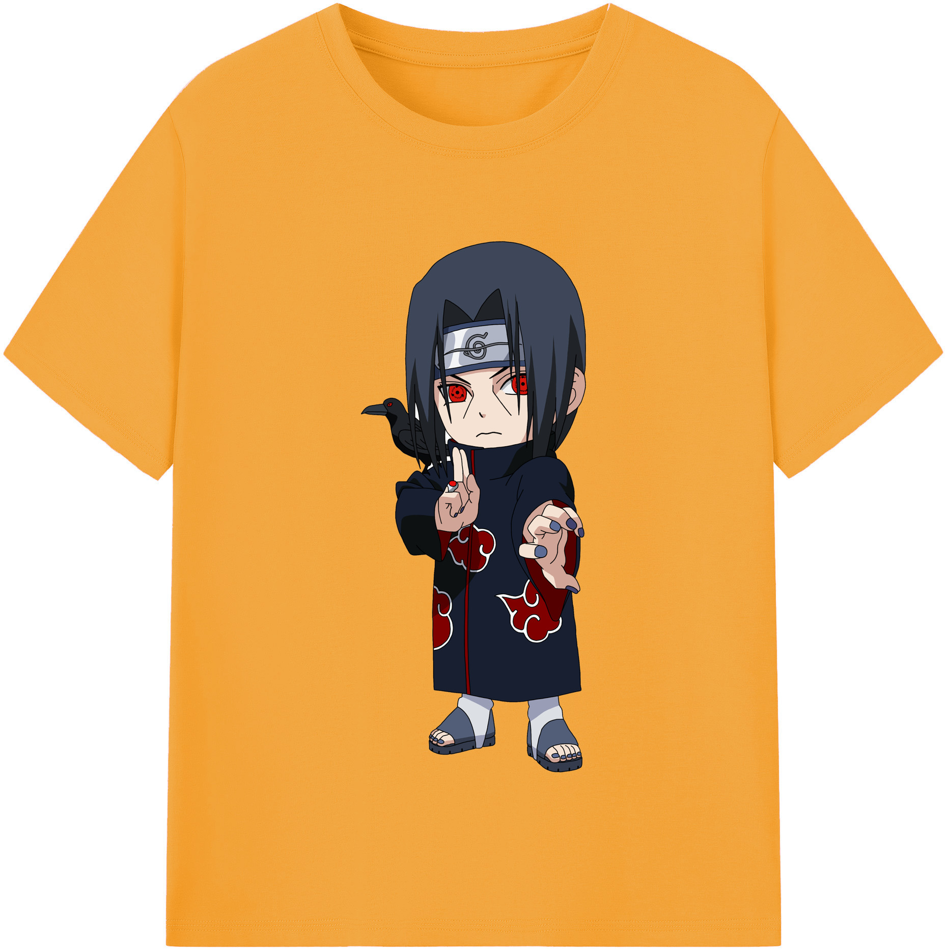 （画像用） NARUTO -ナルト- うちは イタチ Uchiha Itachi 綿100％半袖Tシャツ（フロントプリント）
