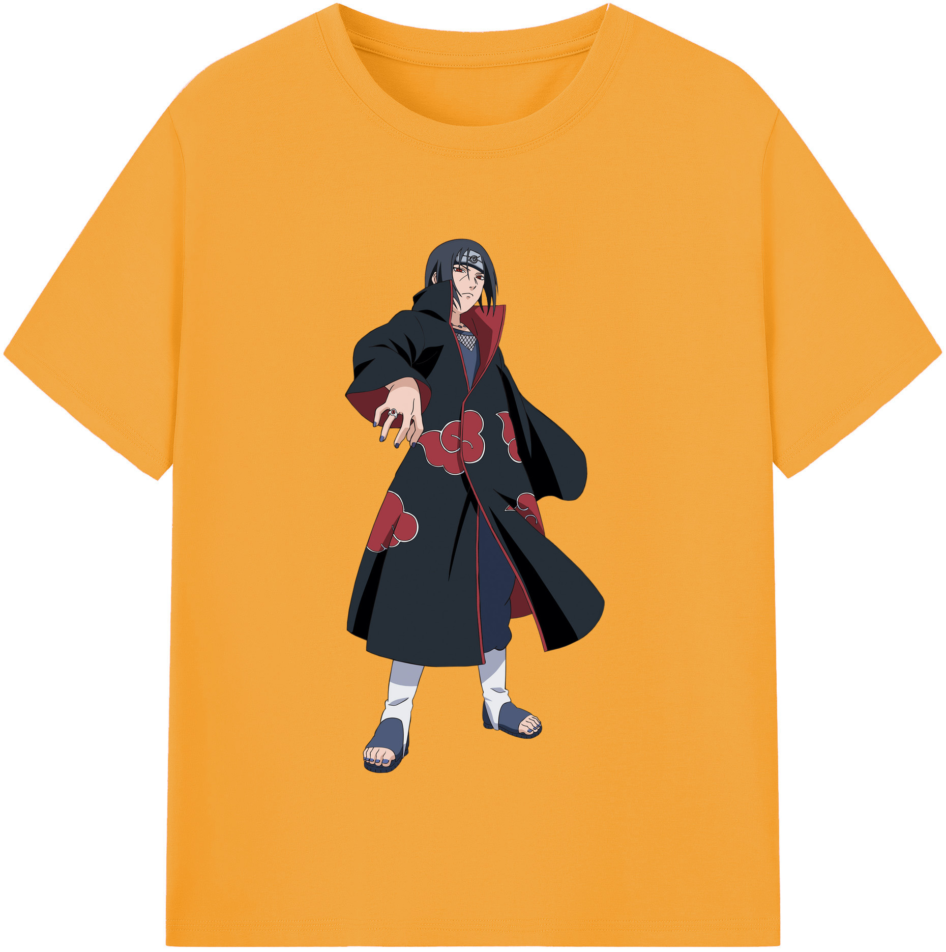 （画像用） NARUTO -ナルト- うちは イタチ Uchiha Itachi 綿100％半袖Tシャツ（フロントプリント）