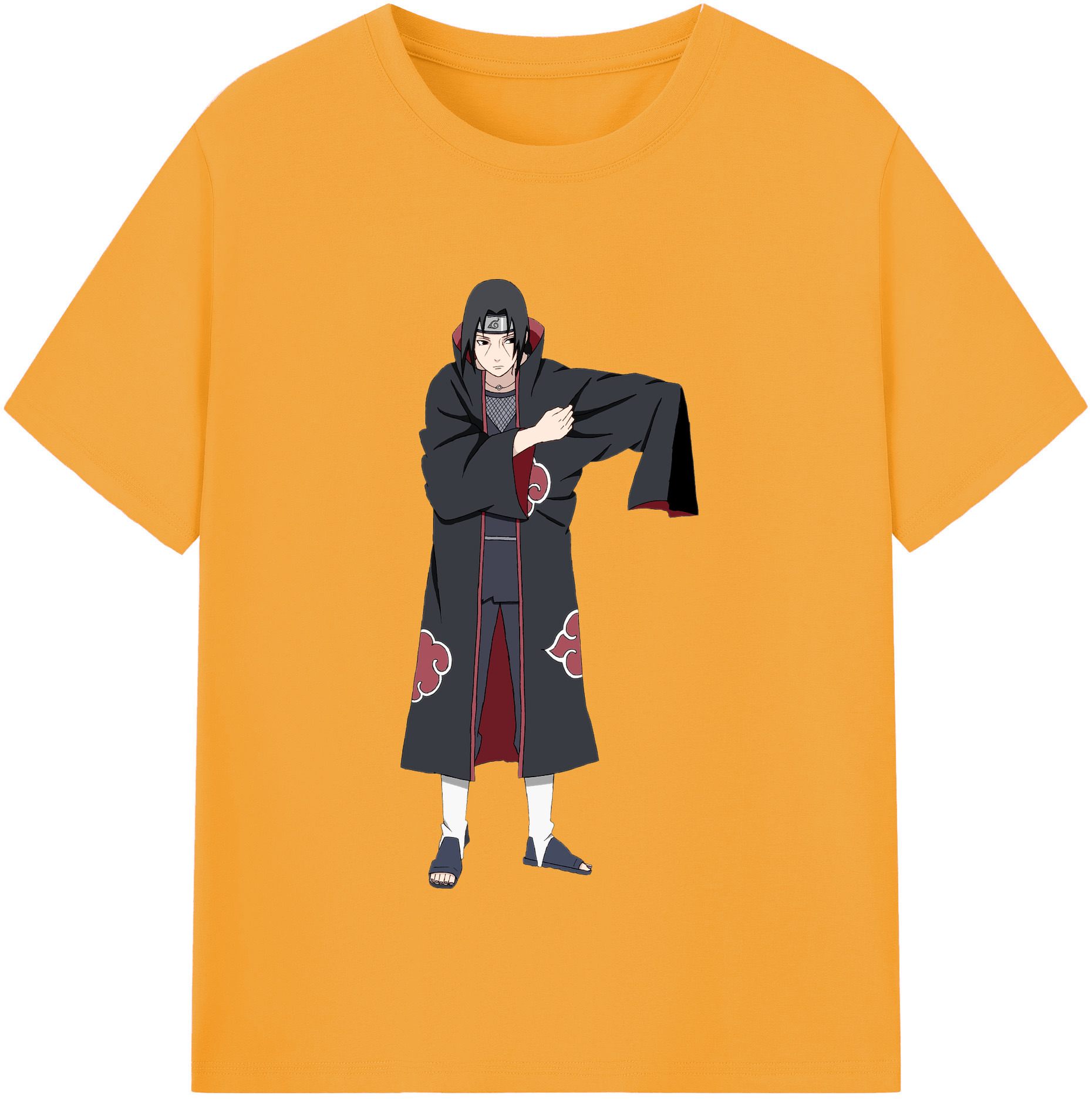 （画像用） NARUTO -ナルト- うちは イタチ Uchiha Itachi 綿100％半袖Tシャツ（フロントプリント）