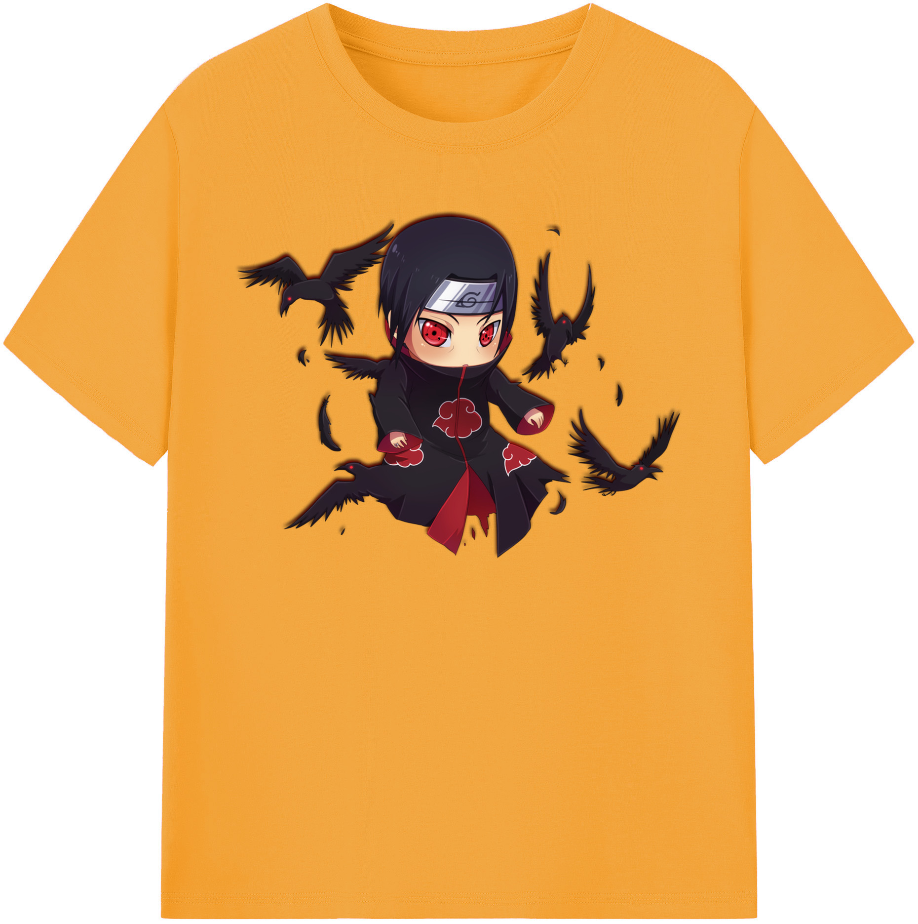 （画像用） NARUTO -ナルト- うちは イタチ Uchiha Itachi 綿100％半袖Tシャツ（フロントプリント）