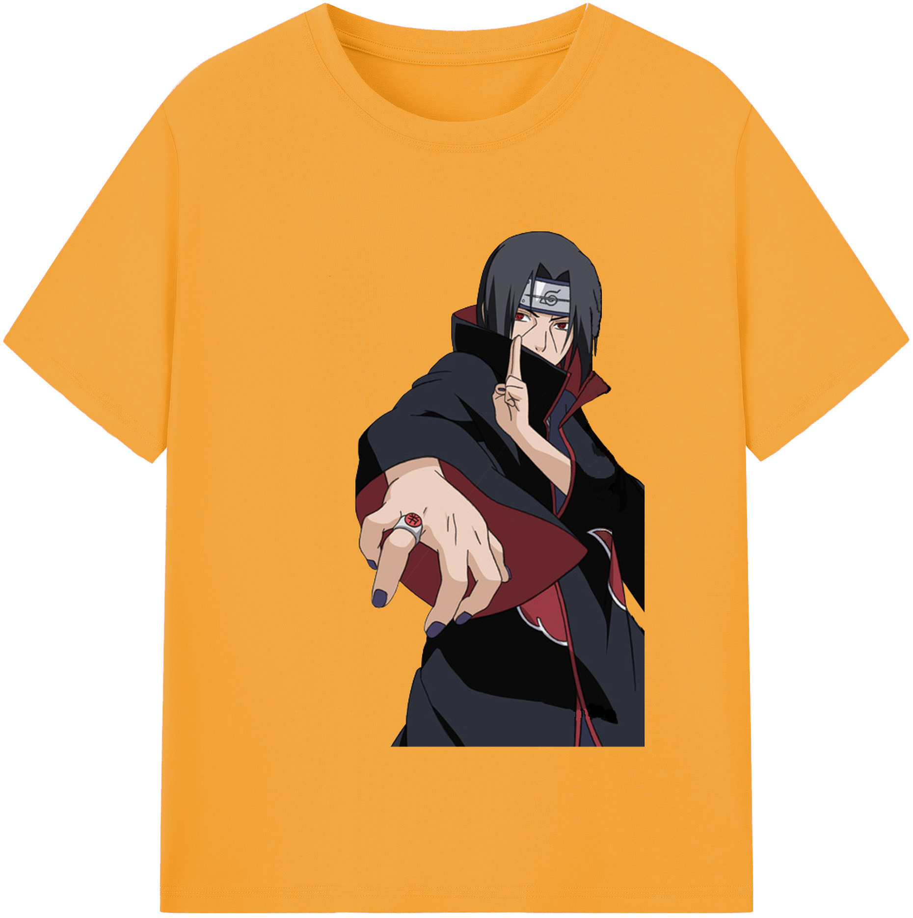 （画像用） NARUTO -ナルト- うちは イタチ Uchiha Itachi 綿100％半袖Tシャツ（フロントプリント）