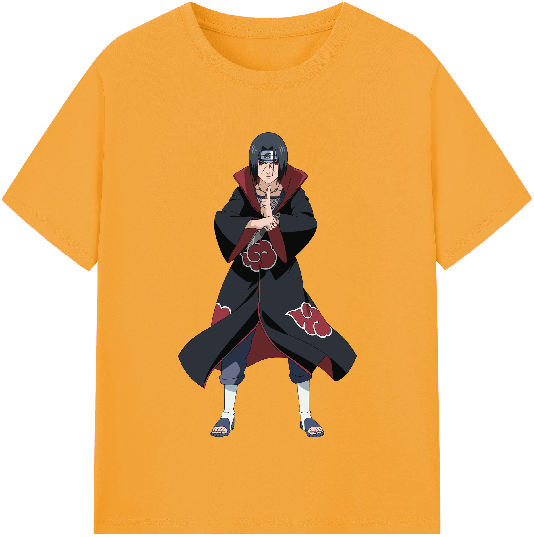 （画像用） NARUTO -ナルト- うちは イタチ Uchiha Itachi 綿100％半袖Tシャツ（フロントプリント）