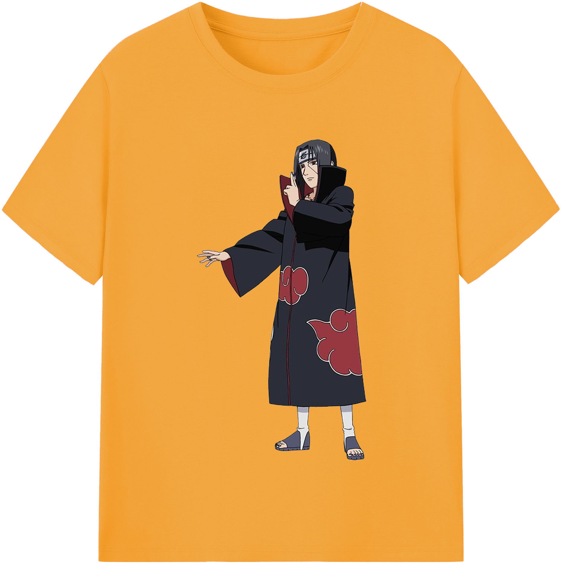 （画像用） NARUTO -ナルト- うちは イタチ Uchiha Itachi 綿100％半袖Tシャツ（フロントプリント）
