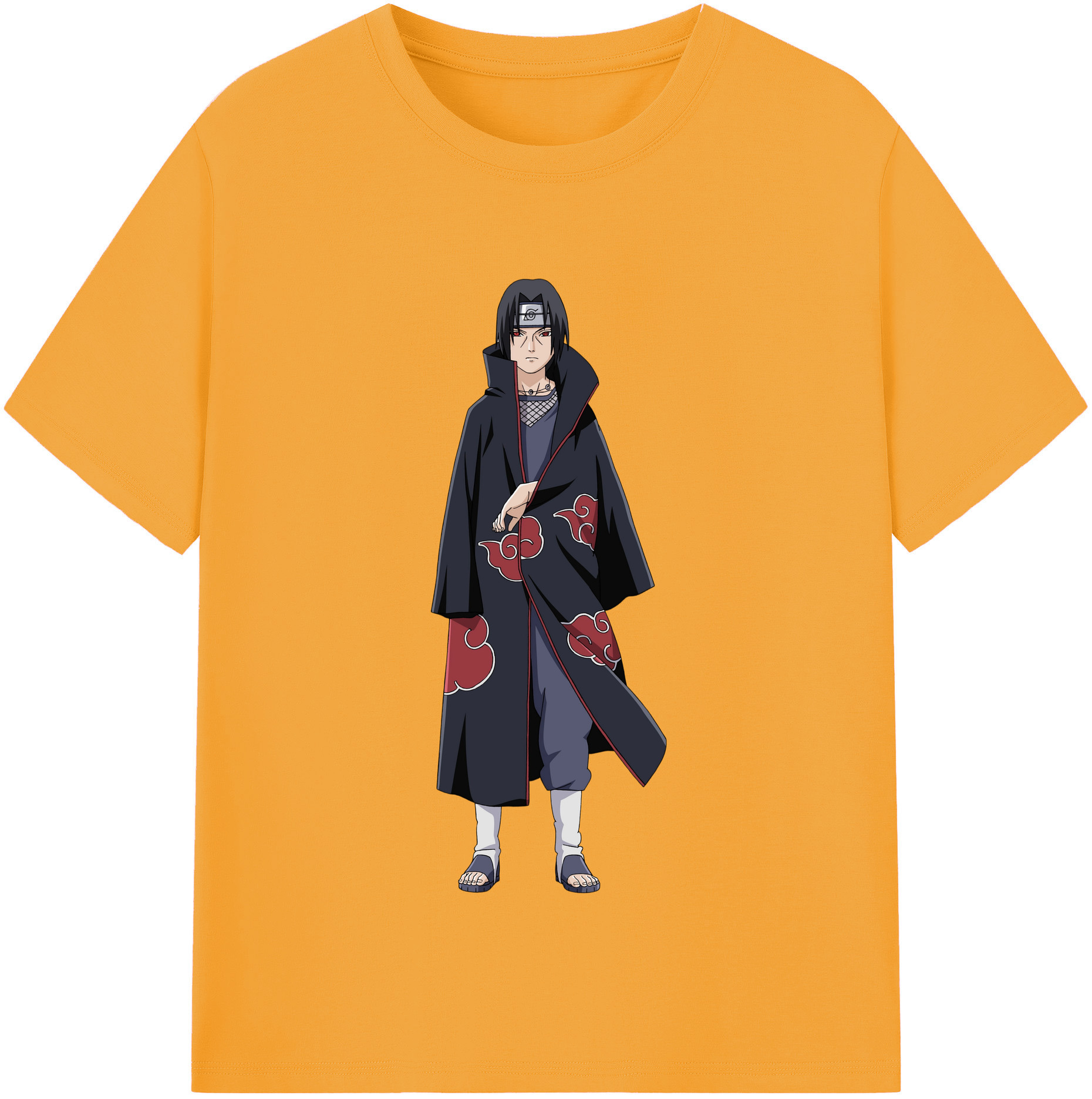 （画像用） NARUTO -ナルト- うちは イタチ Uchiha Itachi 綿100％半袖Tシャツ（フロントプリント）