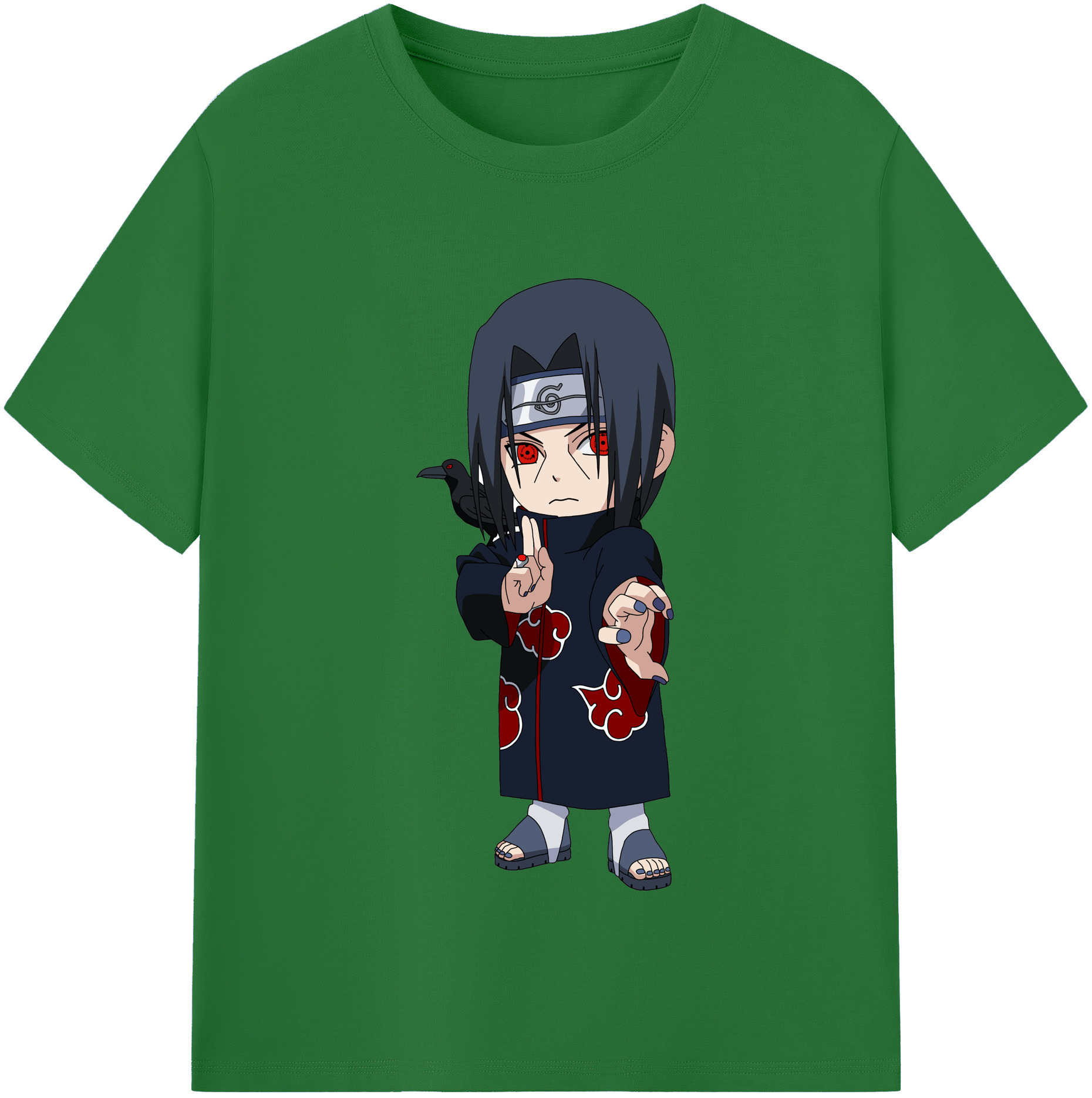 （画像用） NARUTO -ナルト- うちは イタチ Uchiha Itachi 綿100％半袖Tシャツ（フロントプリント）