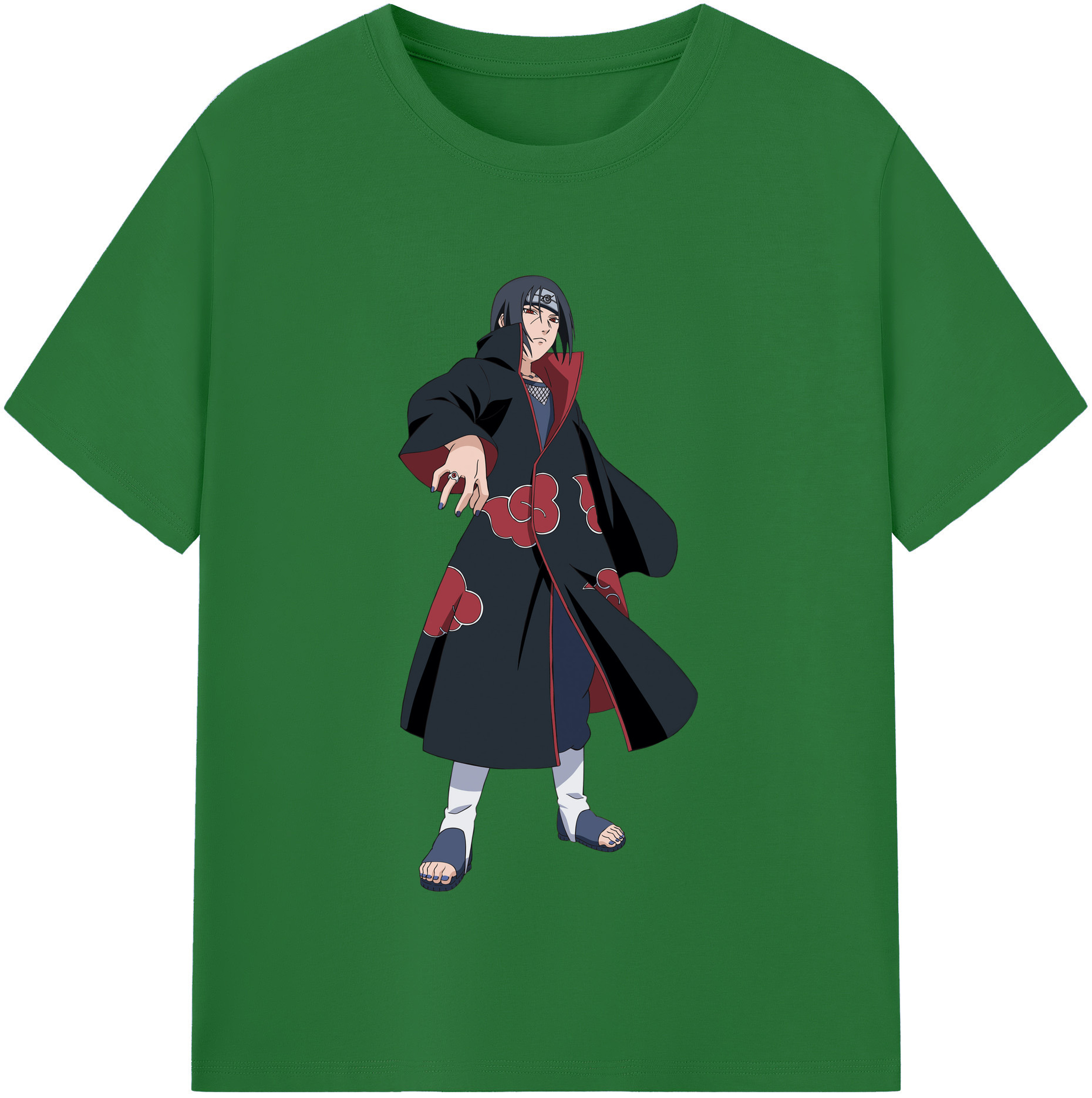 （画像用） NARUTO -ナルト- うちは イタチ Uchiha Itachi 綿100％半袖Tシャツ（フロントプリント）