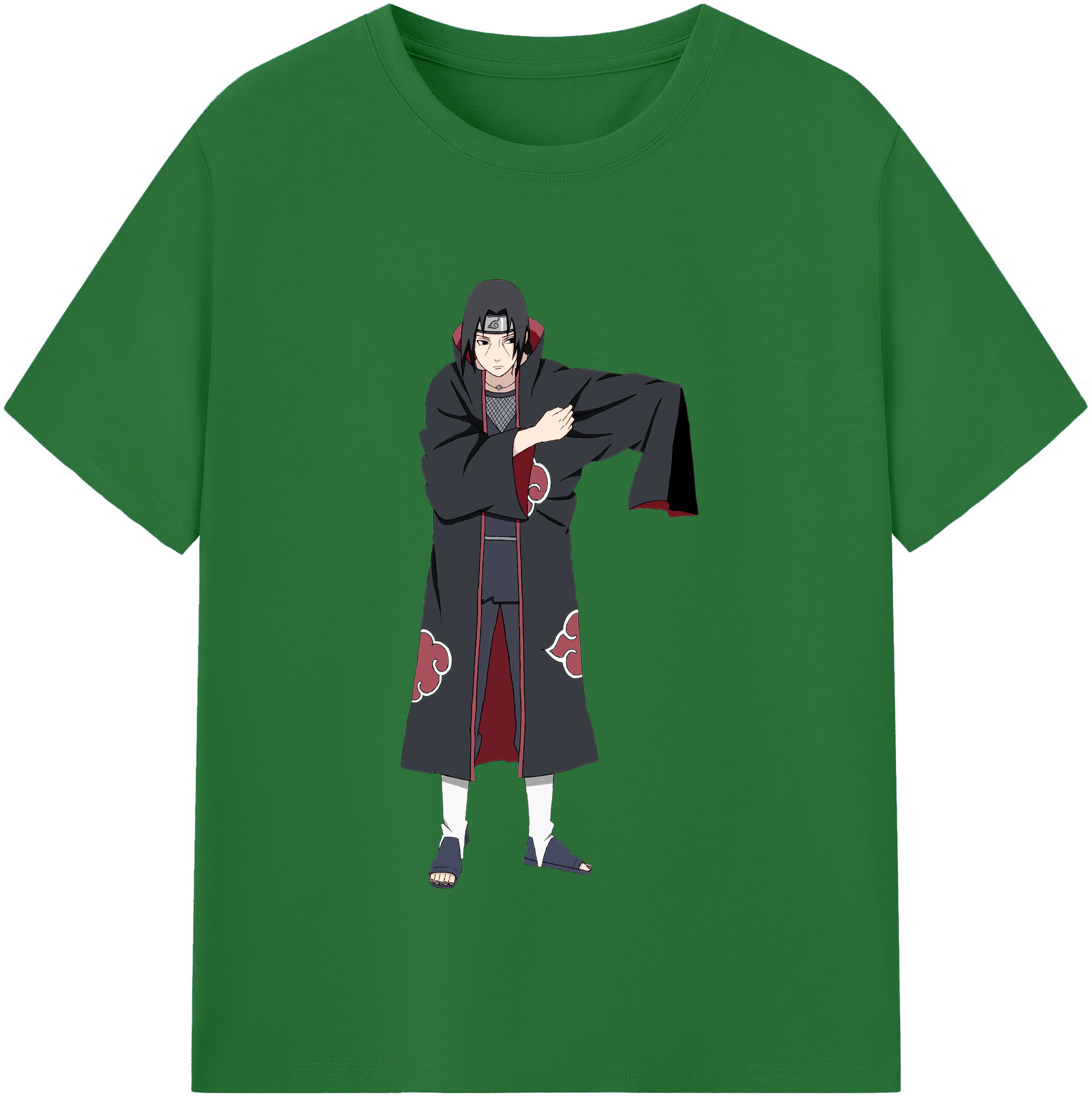 （画像用） NARUTO -ナルト- うちは イタチ Uchiha Itachi 綿100％半袖Tシャツ（フロントプリント）