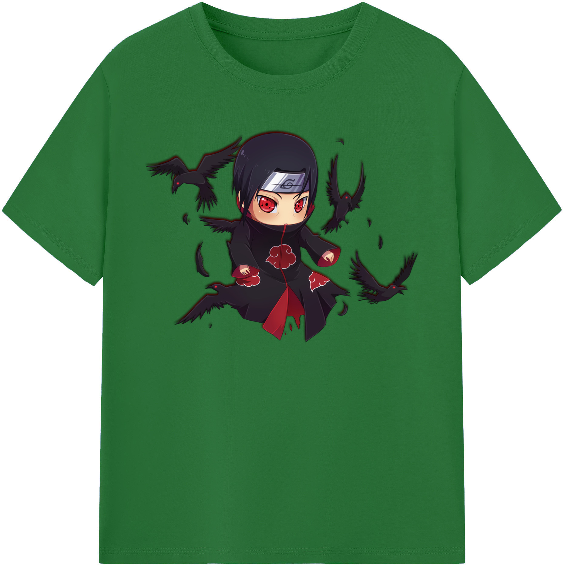 （画像用） NARUTO -ナルト- うちは イタチ Uchiha Itachi 綿100％半袖Tシャツ（フロントプリント）