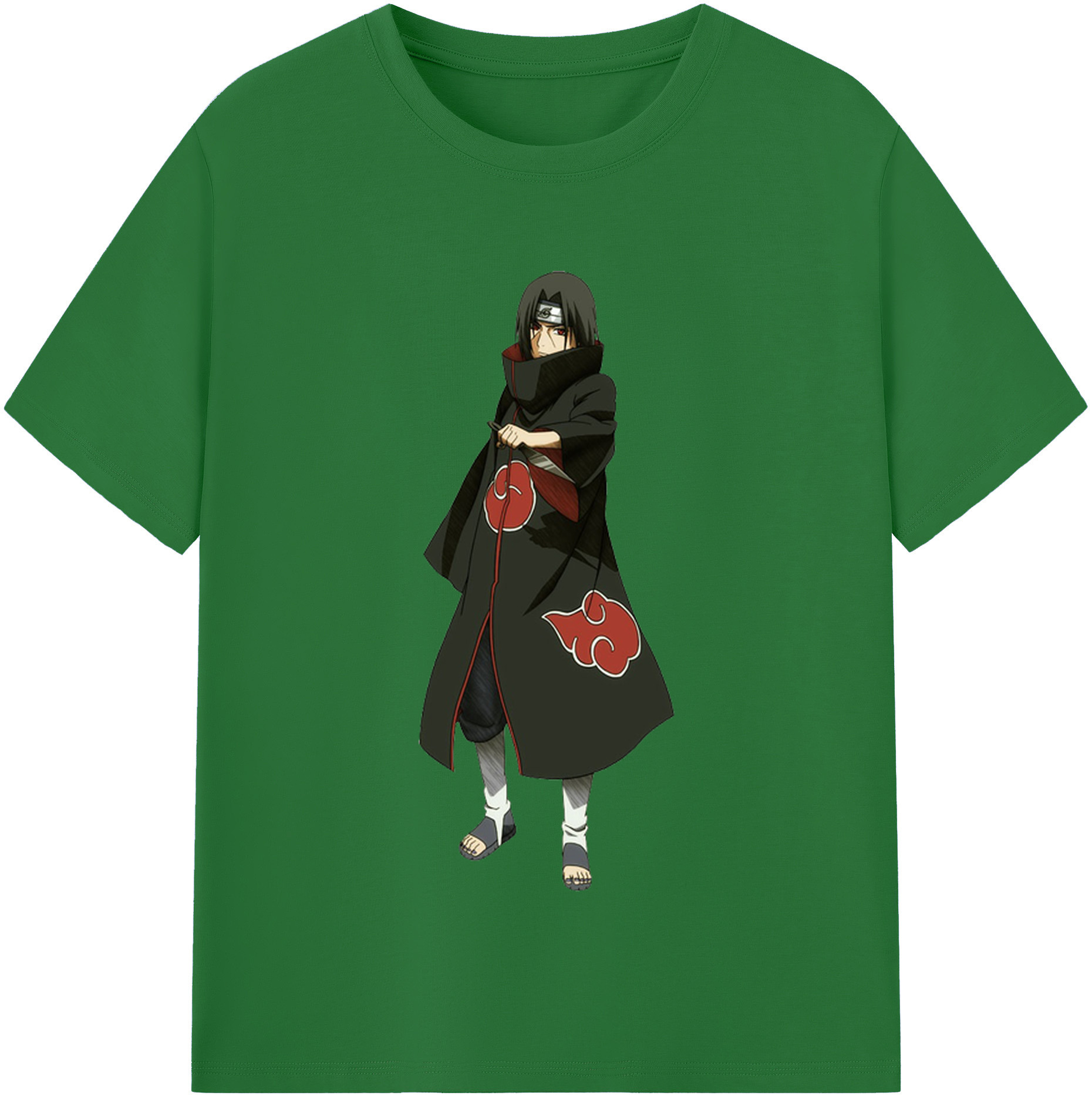 （画像用） NARUTO -ナルト- うちは イタチ Uchiha Itachi 綿100％半袖Tシャツ（フロントプリント）