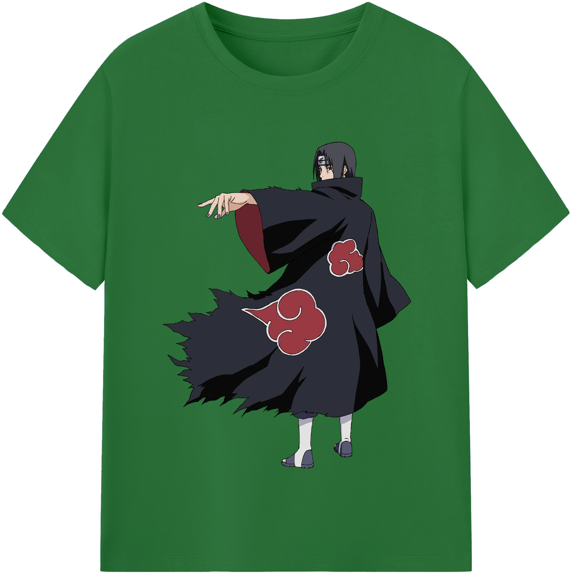 （画像用） NARUTO -ナルト- うちは イタチ Uchiha Itachi 綿100％半袖Tシャツ（フロントプリント）