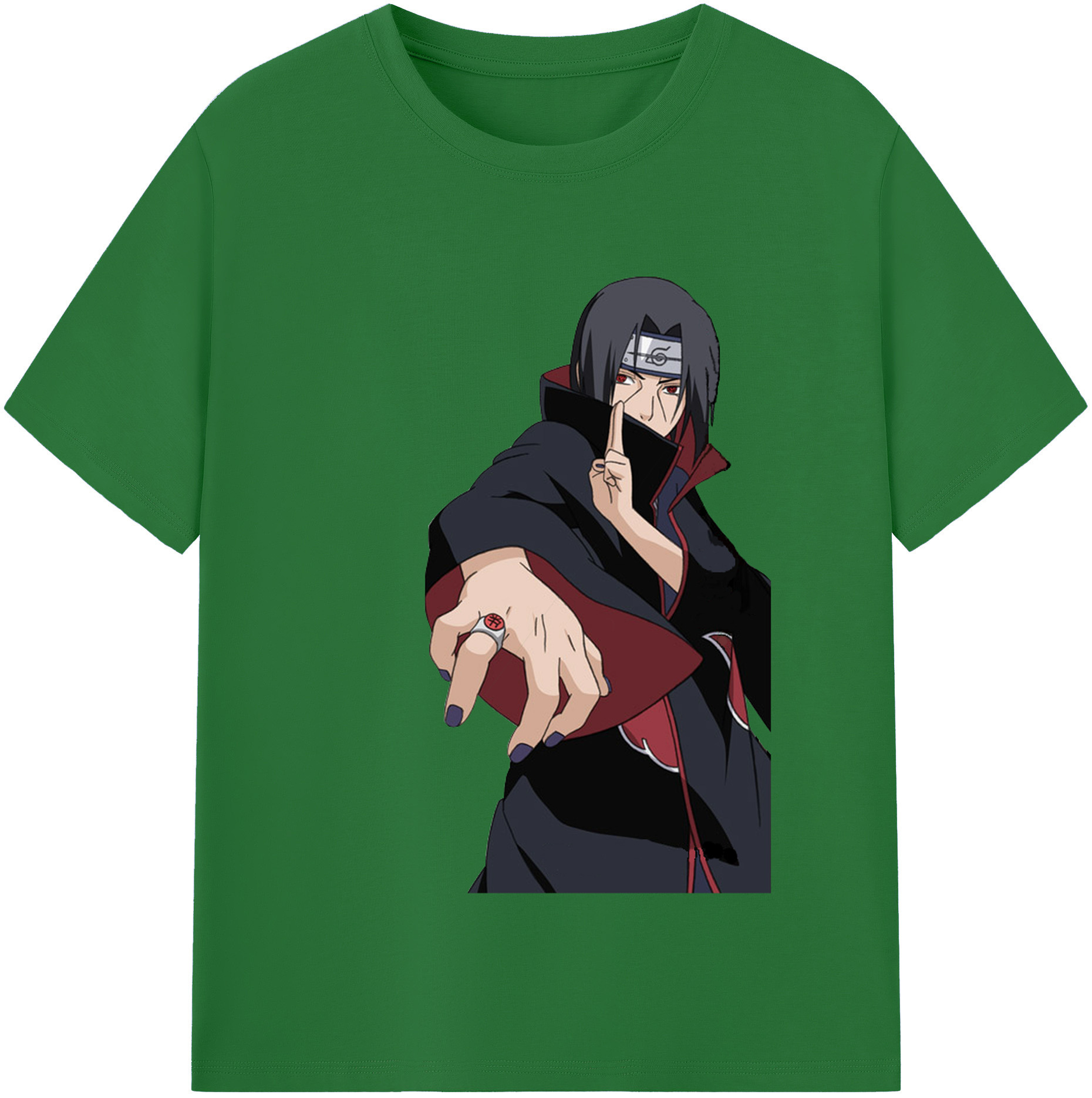 （画像用） NARUTO -ナルト- うちは イタチ Uchiha Itachi 綿100％半袖Tシャツ（フロントプリント）