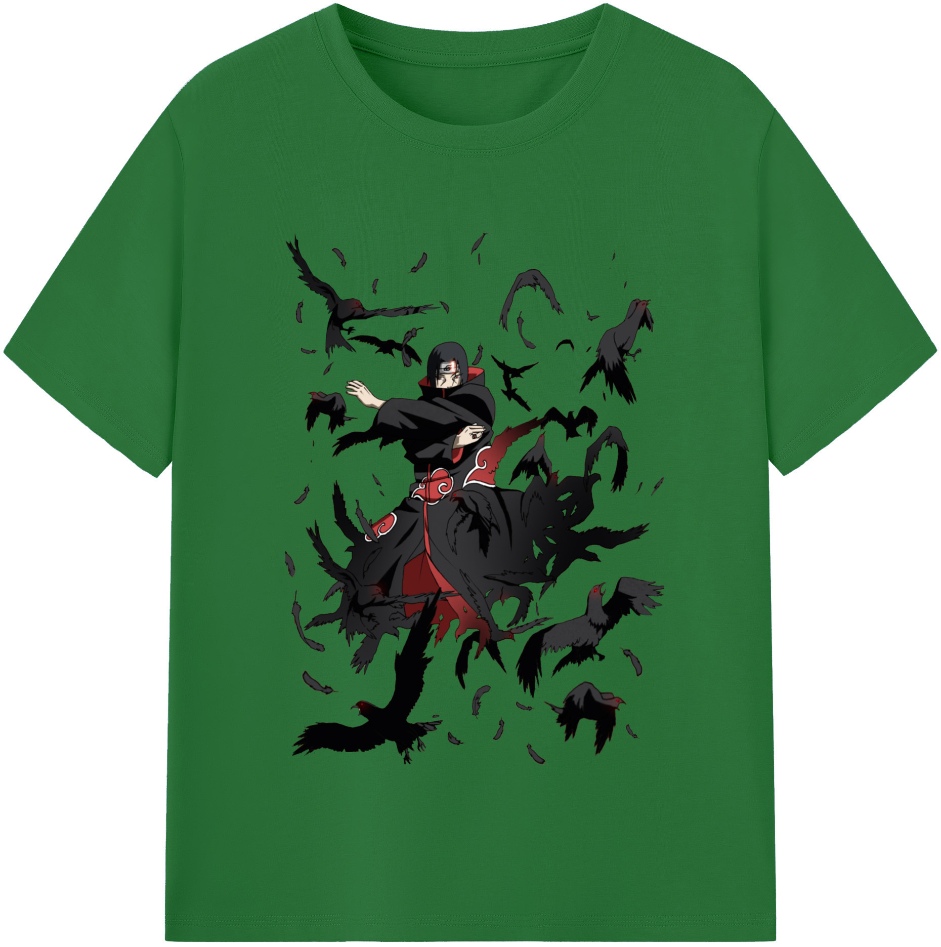 （画像用） NARUTO -ナルト- うちは イタチ Uchiha Itachi 綿100％半袖Tシャツ（フロントプリント）
