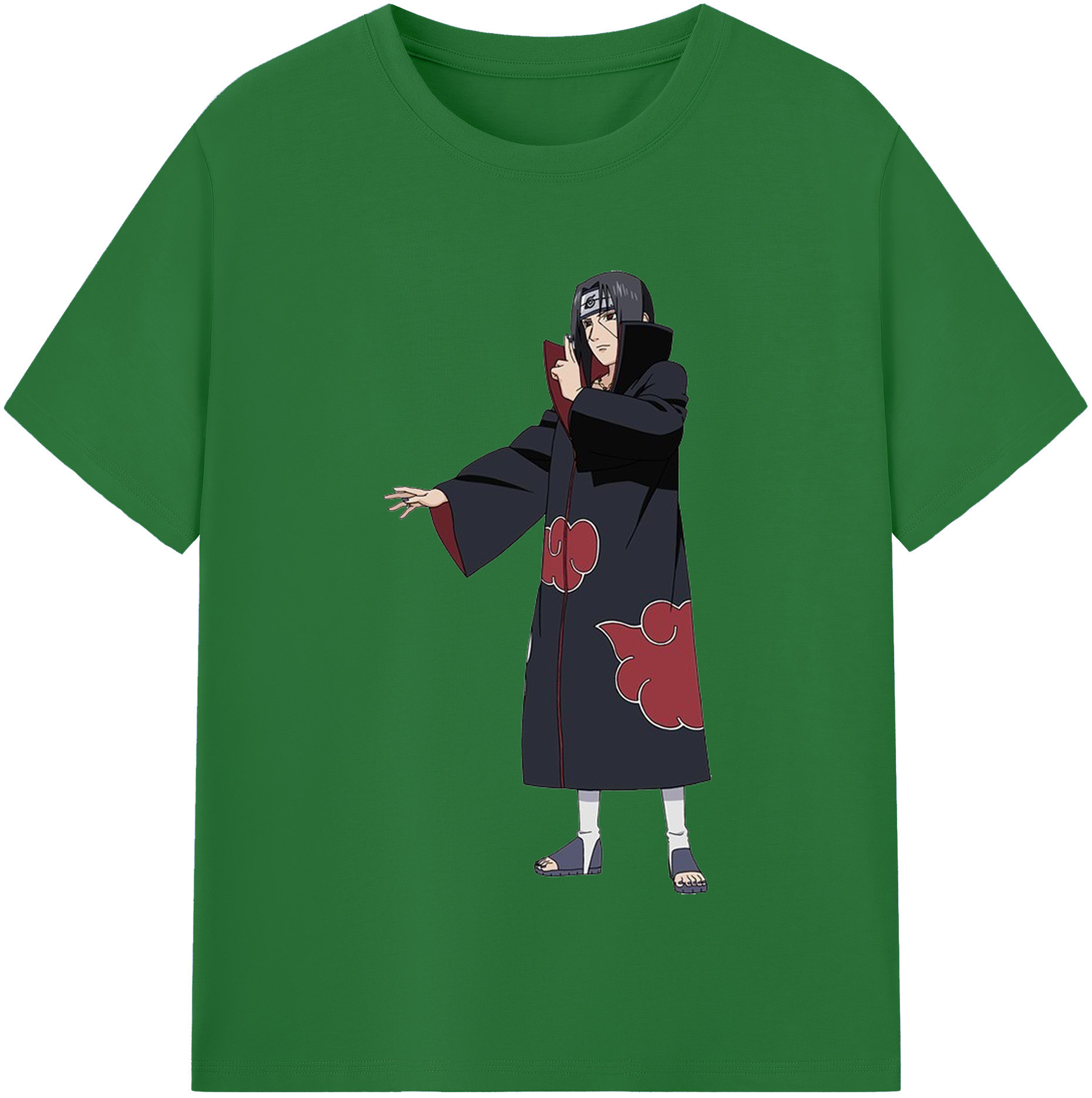 （画像用） NARUTO -ナルト- うちは イタチ Uchiha Itachi 綿100％半袖Tシャツ（フロントプリント）