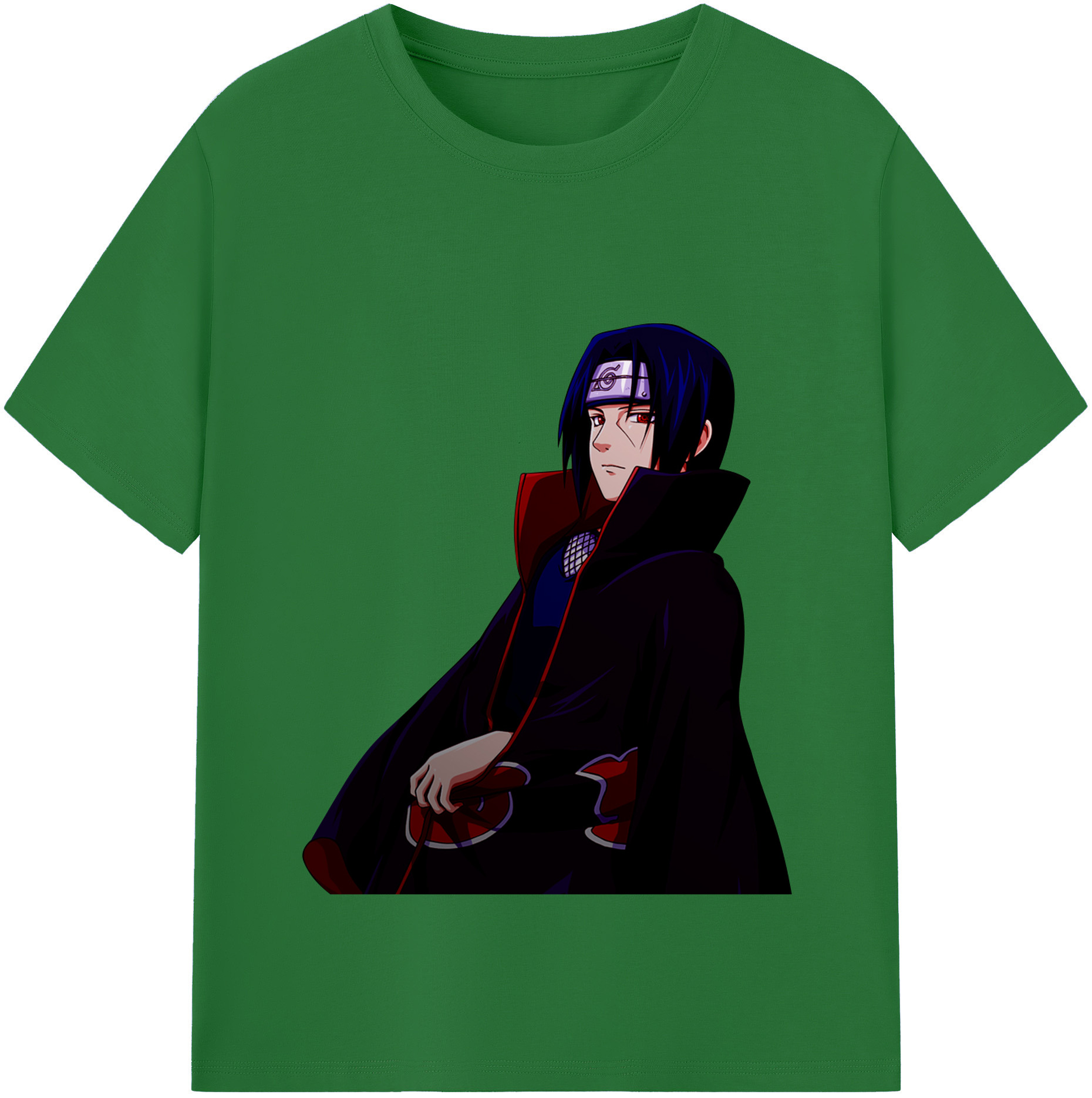 （画像用） NARUTO -ナルト- うちは イタチ Uchiha Itachi 綿100％半袖Tシャツ（フロントプリント）