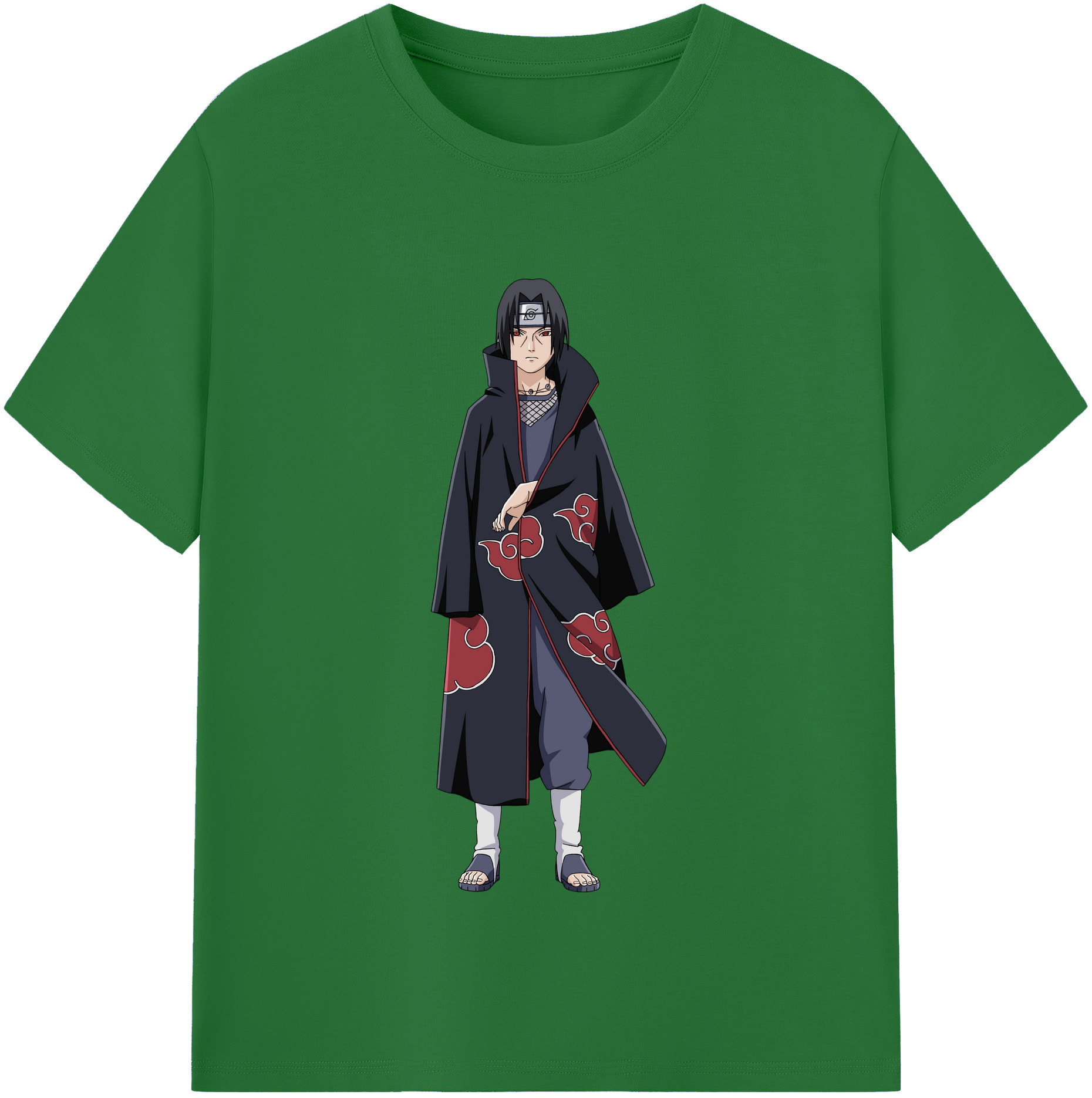 （画像用） NARUTO -ナルト- うちは イタチ Uchiha Itachi 綿100％半袖Tシャツ（フロントプリント）