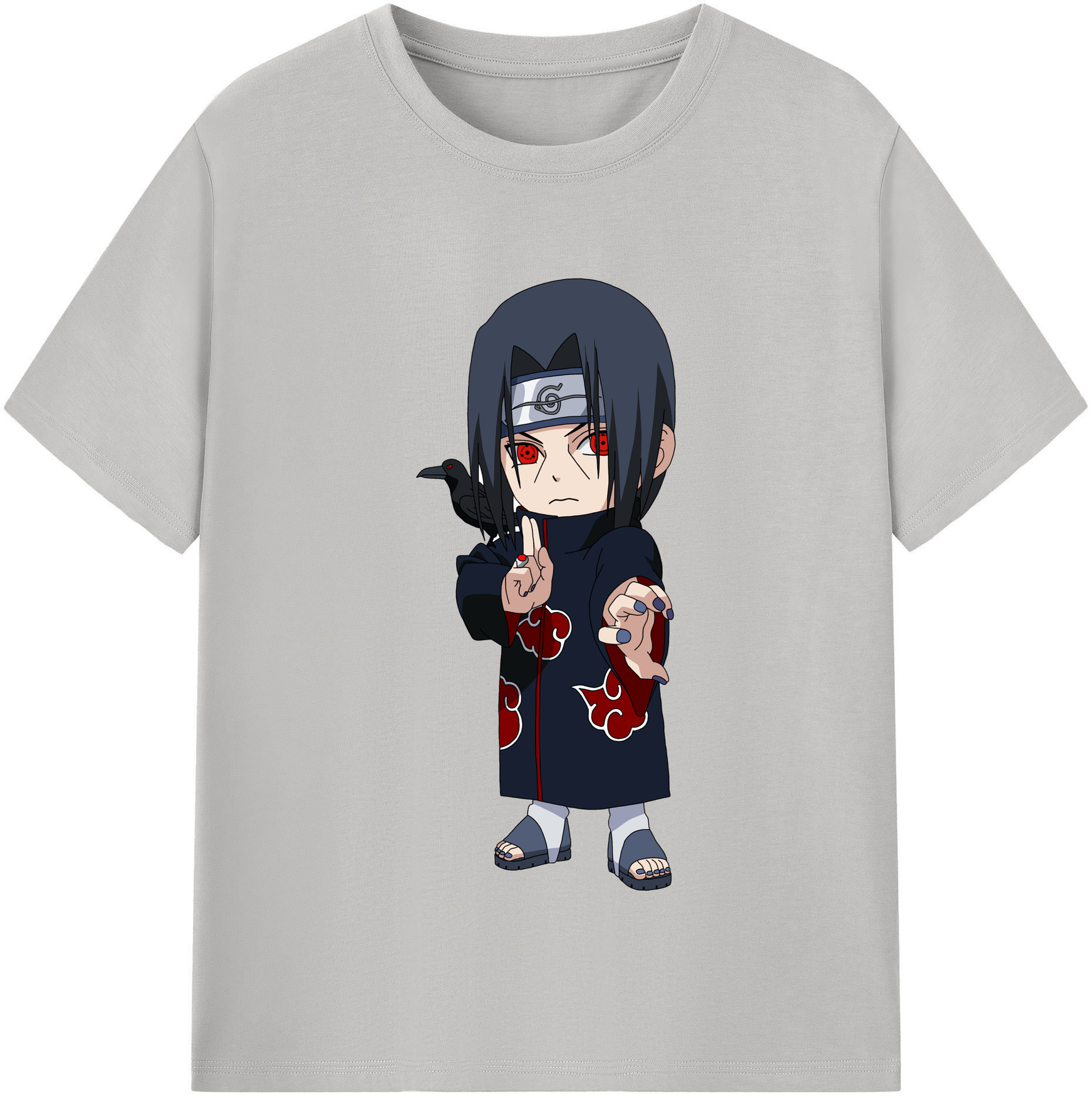 （画像用） NARUTO -ナルト- うちは イタチ Uchiha Itachi 綿100％半袖Tシャツ（フロントプリント）