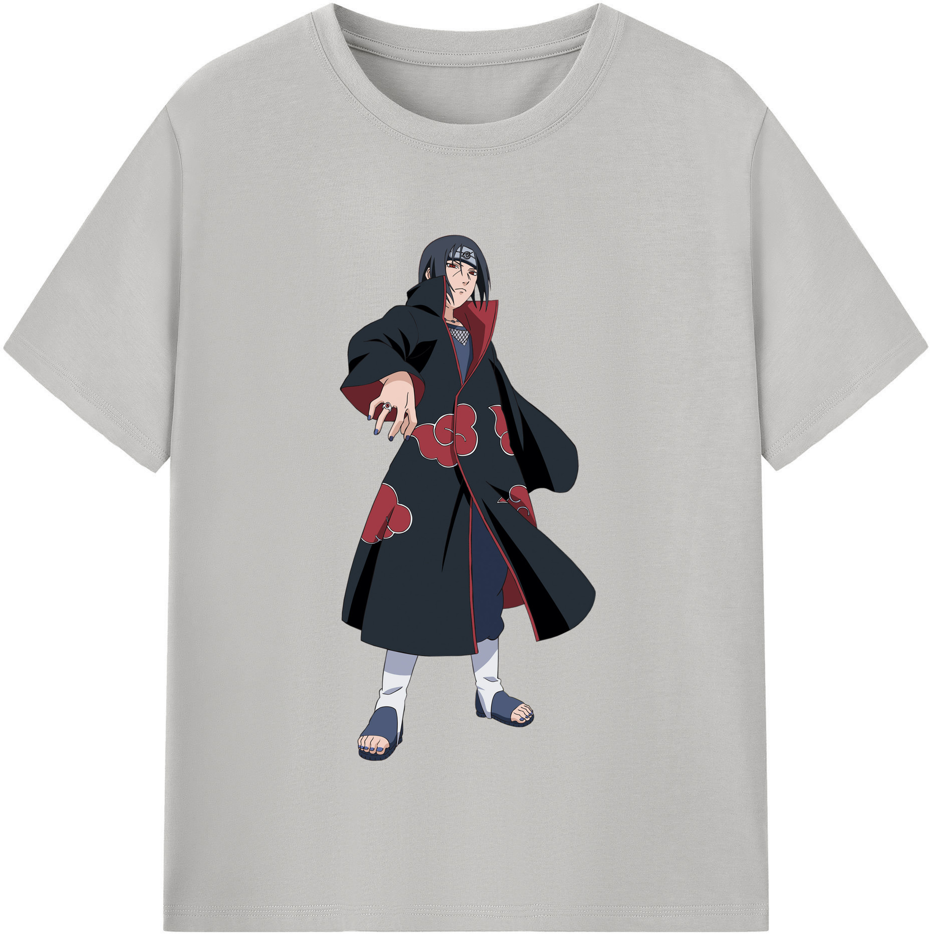 （画像用） NARUTO -ナルト- うちは イタチ Uchiha Itachi 綿100％半袖Tシャツ（フロントプリント）