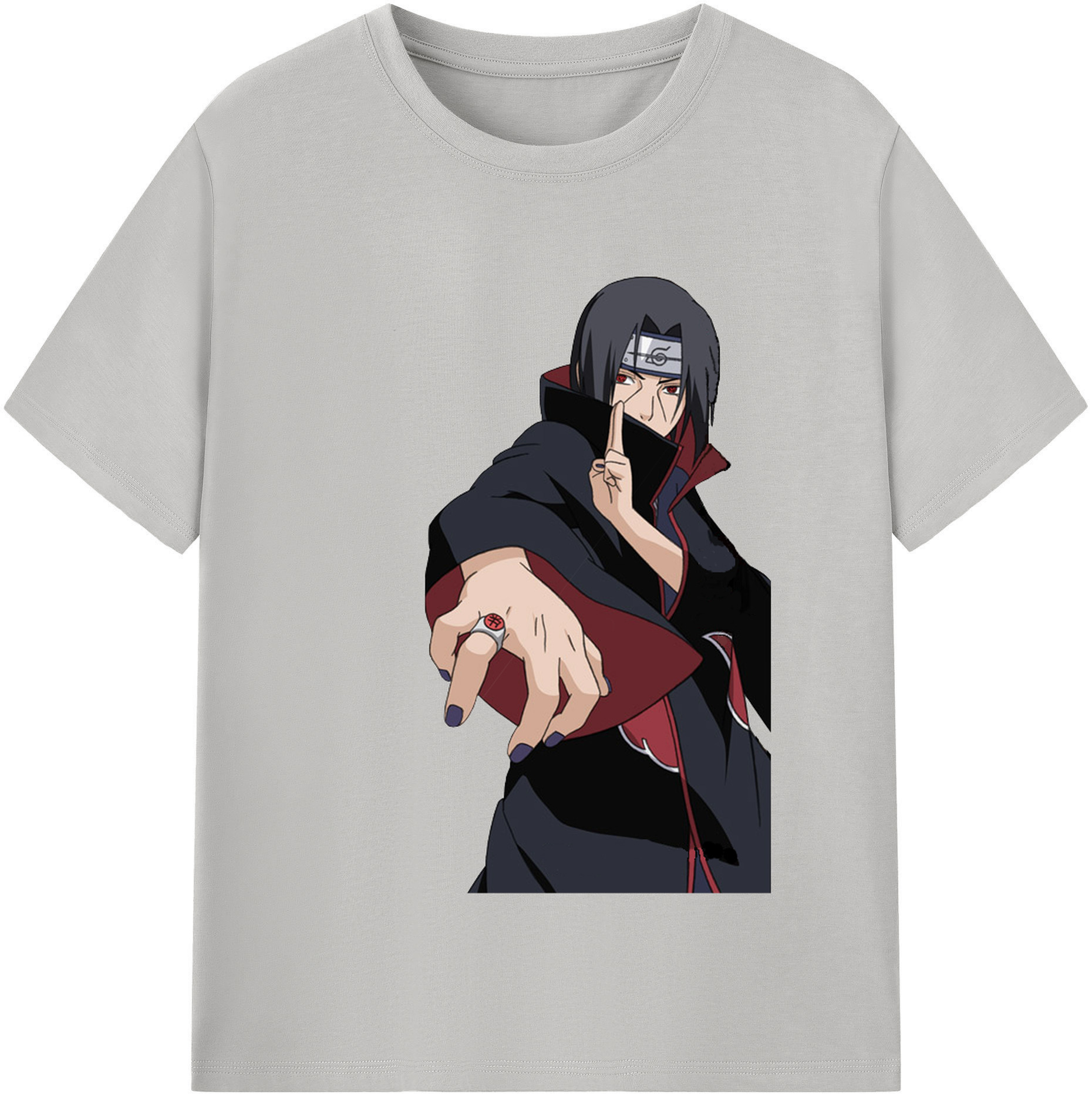 （画像用） NARUTO -ナルト- うちは イタチ Uchiha Itachi 綿100％半袖Tシャツ（フロントプリント）