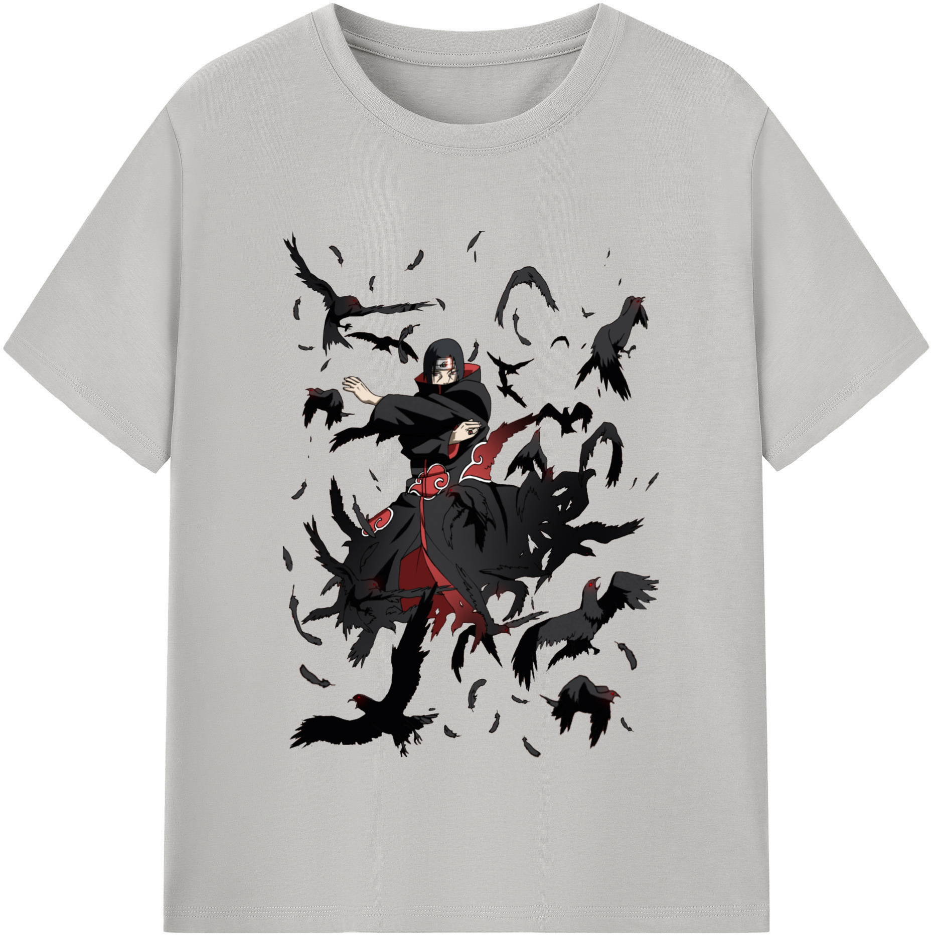 （画像用） NARUTO -ナルト- うちは イタチ Uchiha Itachi 綿100％半袖Tシャツ（フロントプリント）
