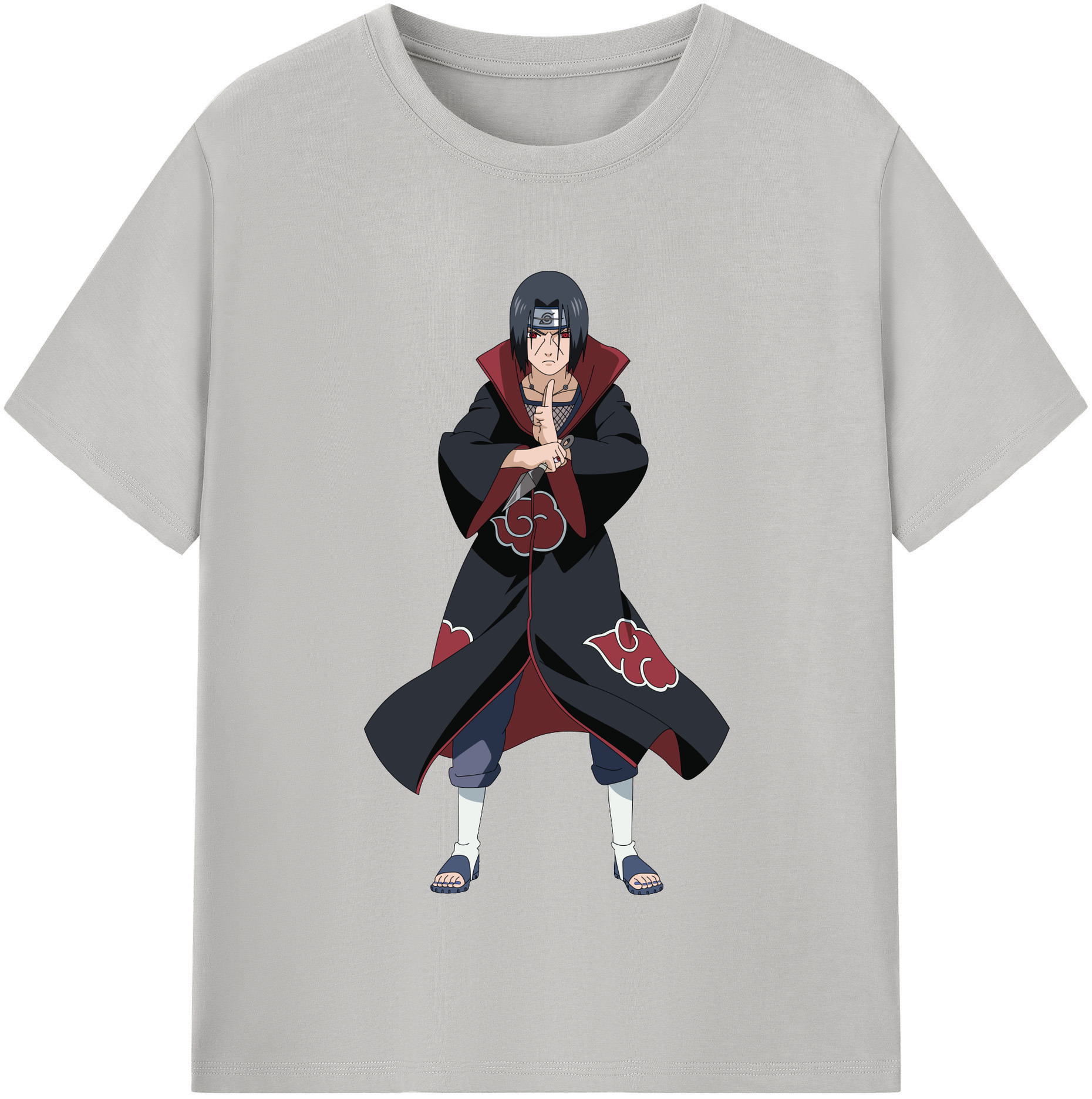 （画像用） NARUTO -ナルト- うちは イタチ Uchiha Itachi 綿100％半袖Tシャツ（フロントプリント）