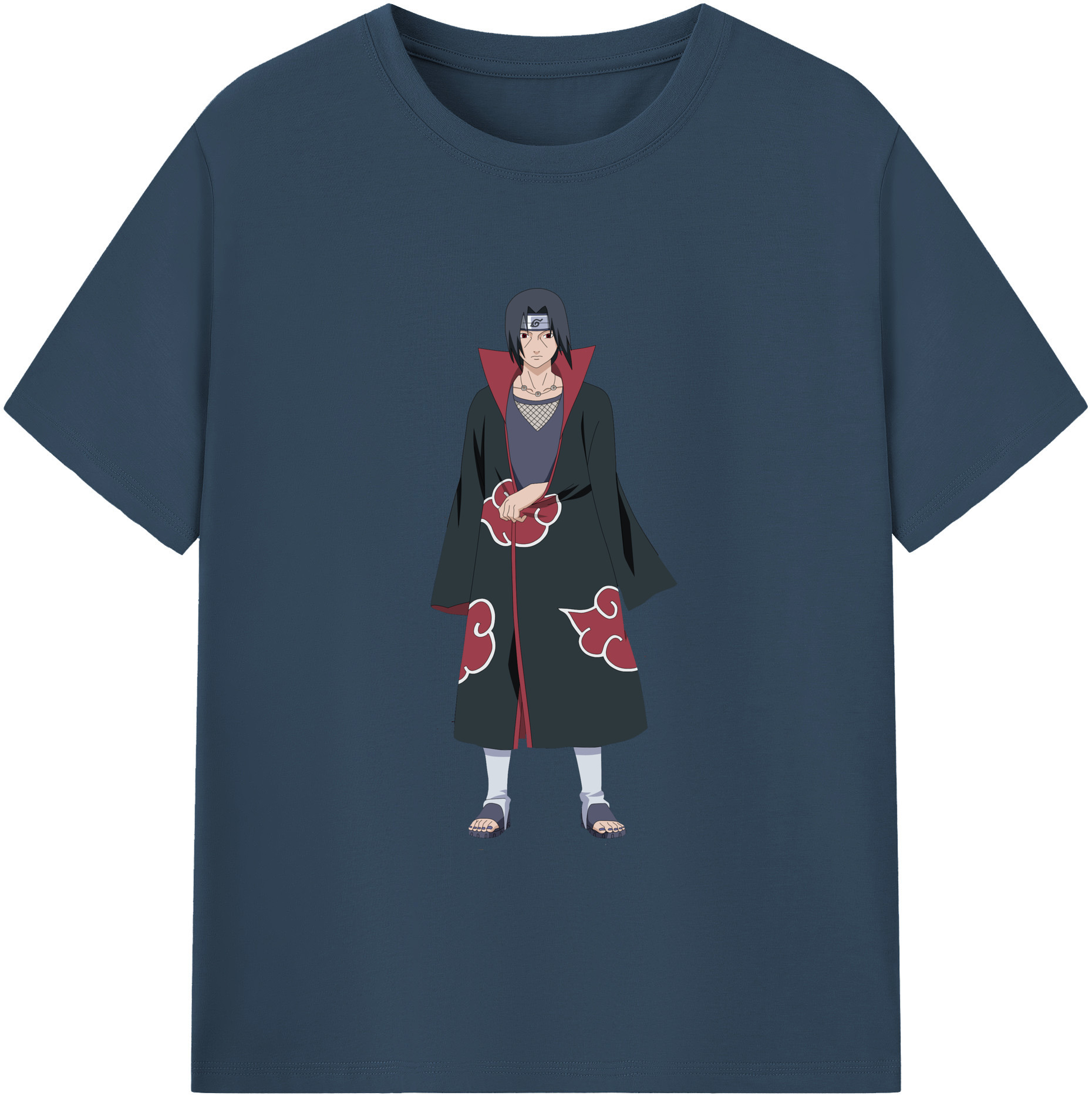 （画像用） NARUTO -ナルト- うちは イタチ Uchiha Itachi 綿100％半袖Tシャツ（フロントプリント）