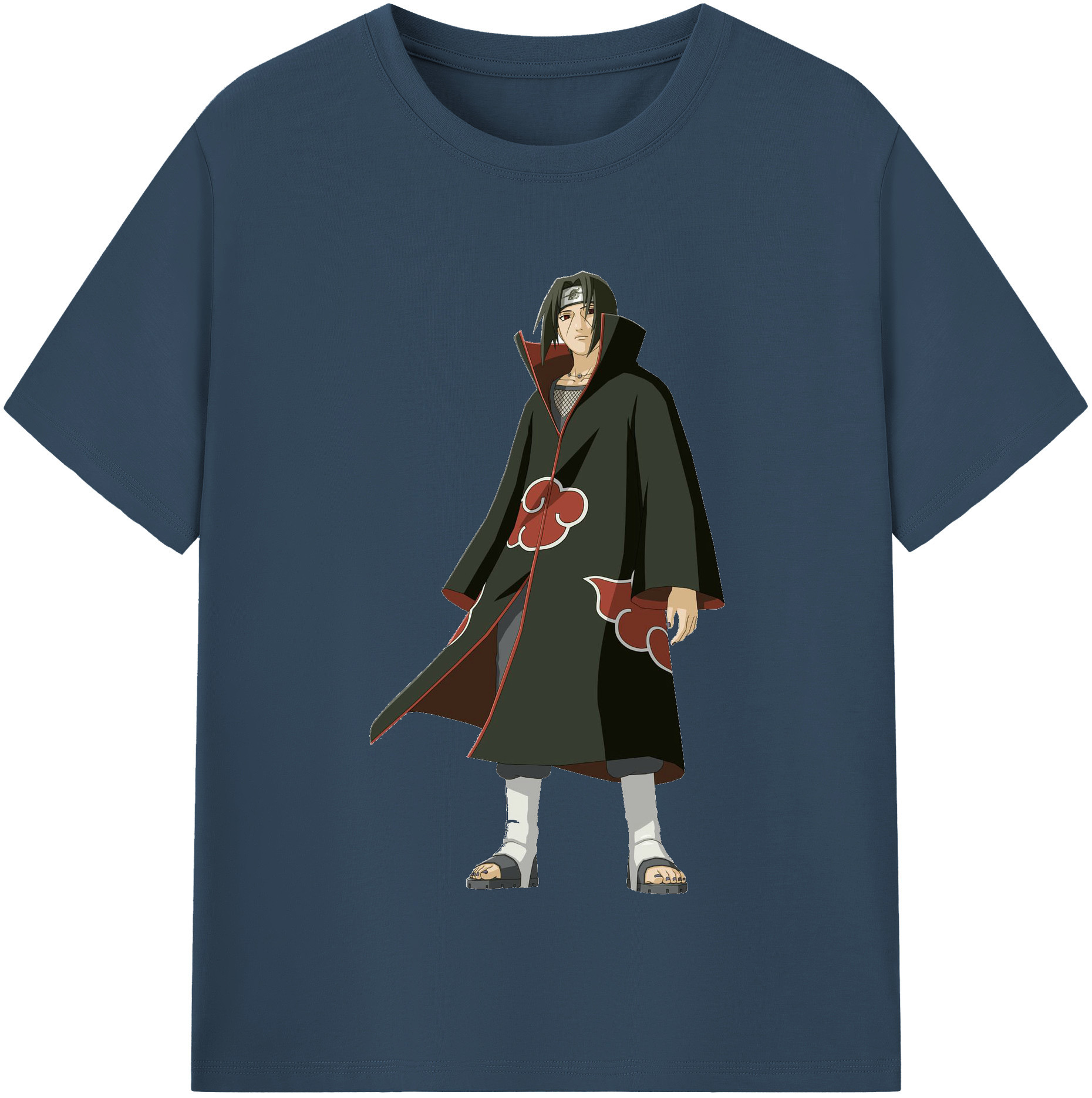 （画像用） NARUTO -ナルト- うちは イタチ Uchiha Itachi 綿100％半袖Tシャツ（フロントプリント）