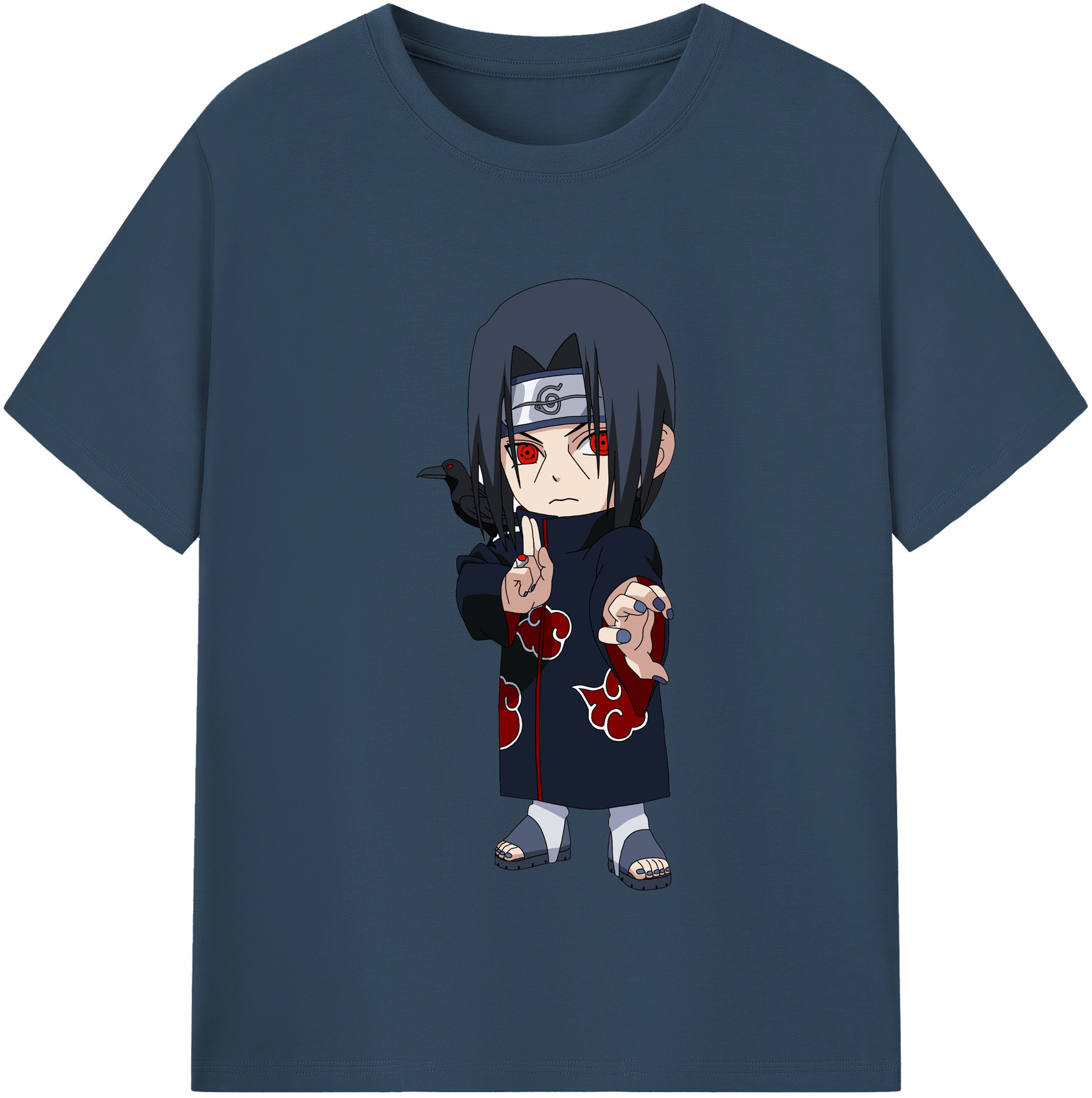 （画像用） NARUTO -ナルト- うちは イタチ Uchiha Itachi 綿100％半袖Tシャツ（フロントプリント）