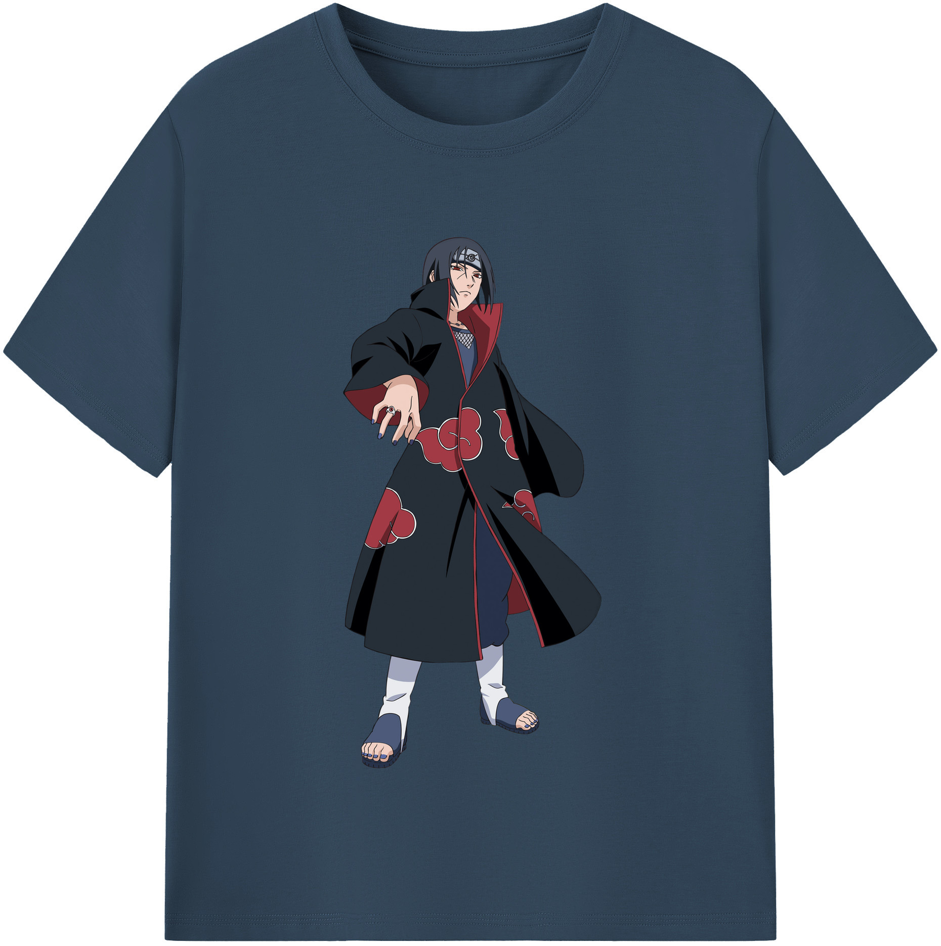 （画像用） NARUTO -ナルト- うちは イタチ Uchiha Itachi 綿100％半袖Tシャツ（フロントプリント）