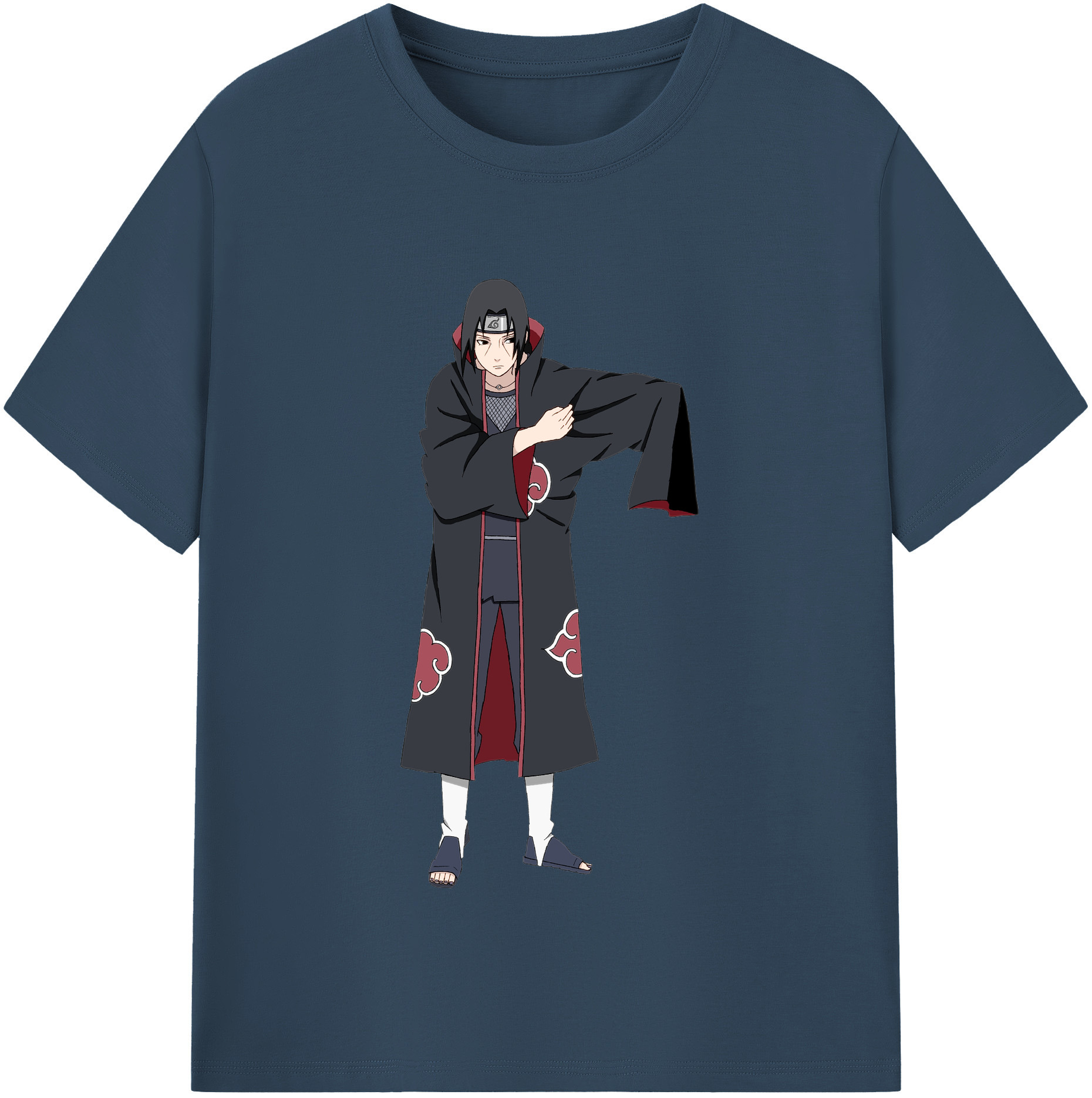 （画像用） NARUTO -ナルト- うちは イタチ Uchiha Itachi 綿100％半袖Tシャツ（フロントプリント）