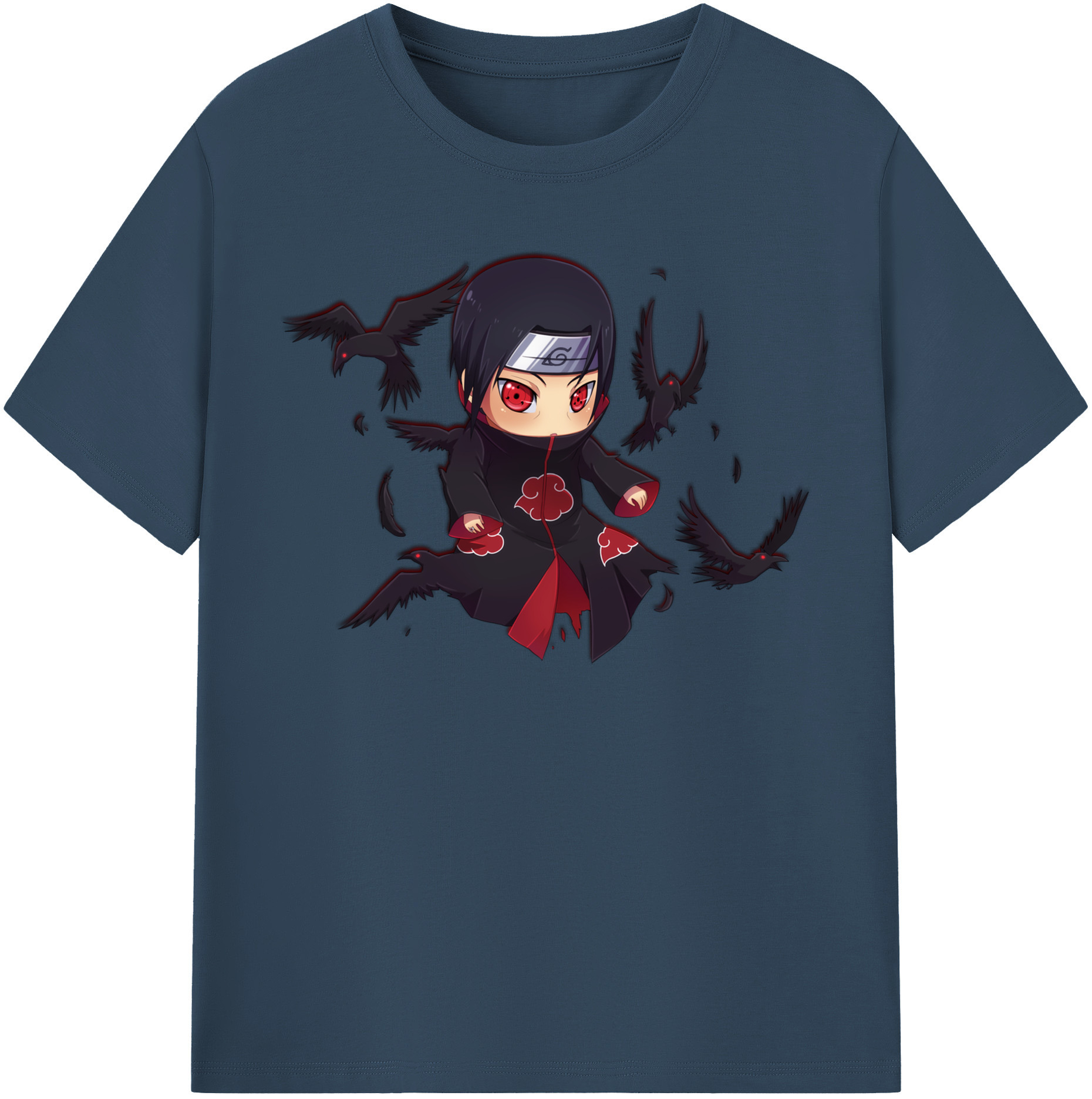 （画像用） NARUTO -ナルト- うちは イタチ Uchiha Itachi 綿100％半袖Tシャツ（フロントプリント）