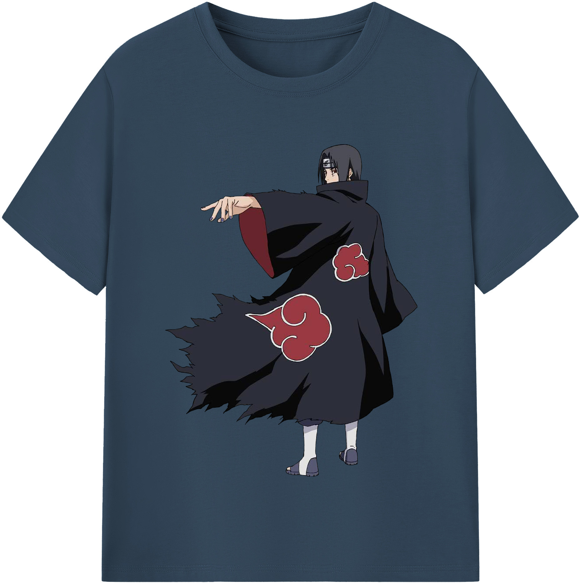 （画像用） NARUTO -ナルト- うちは イタチ Uchiha Itachi 綿100％半袖Tシャツ（フロントプリント）