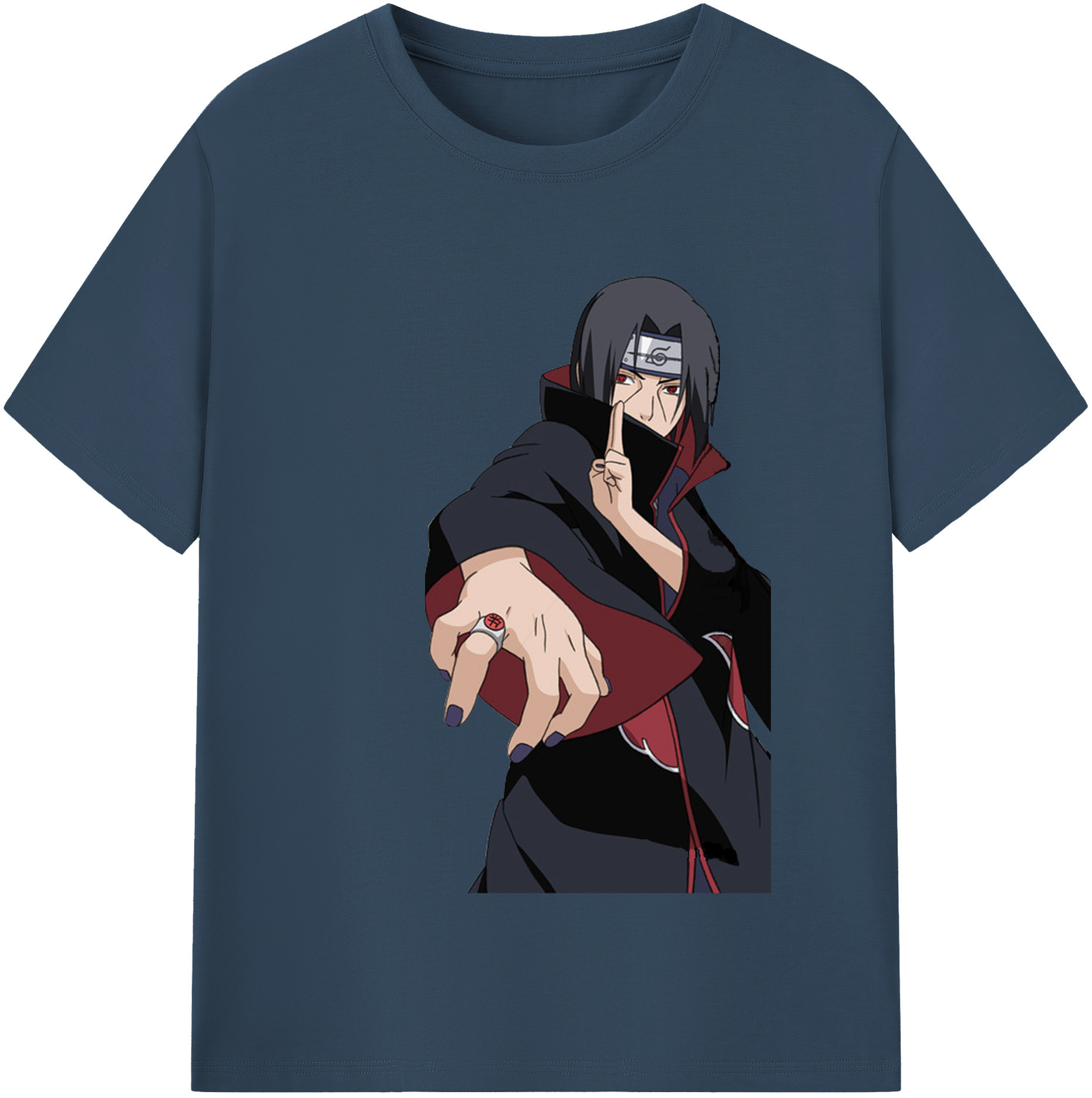 （画像用） NARUTO -ナルト- うちは イタチ Uchiha Itachi 綿100％半袖Tシャツ（フロントプリント）