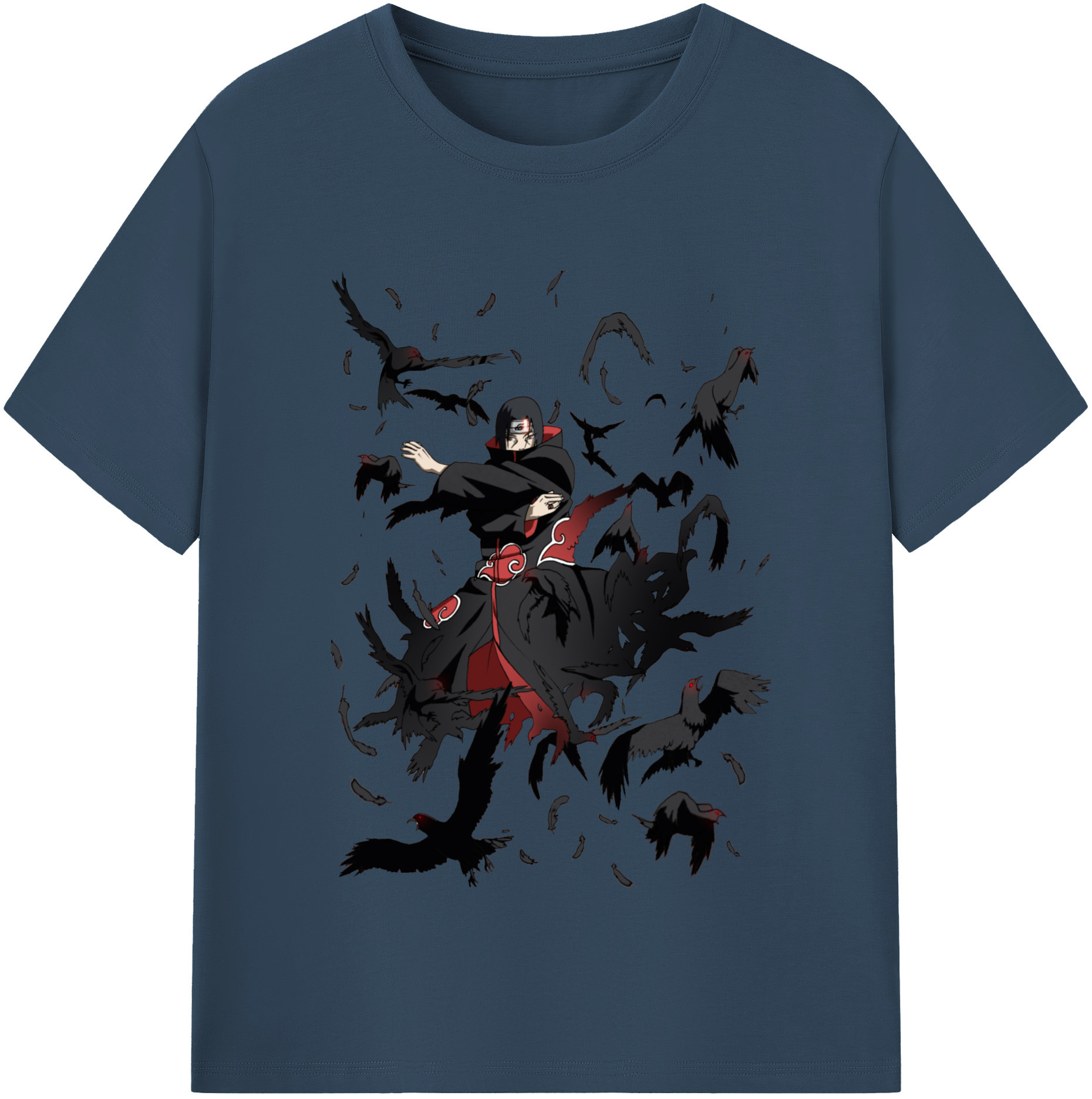 （画像用） NARUTO -ナルト- うちは イタチ Uchiha Itachi 綿100％半袖Tシャツ（フロントプリント）